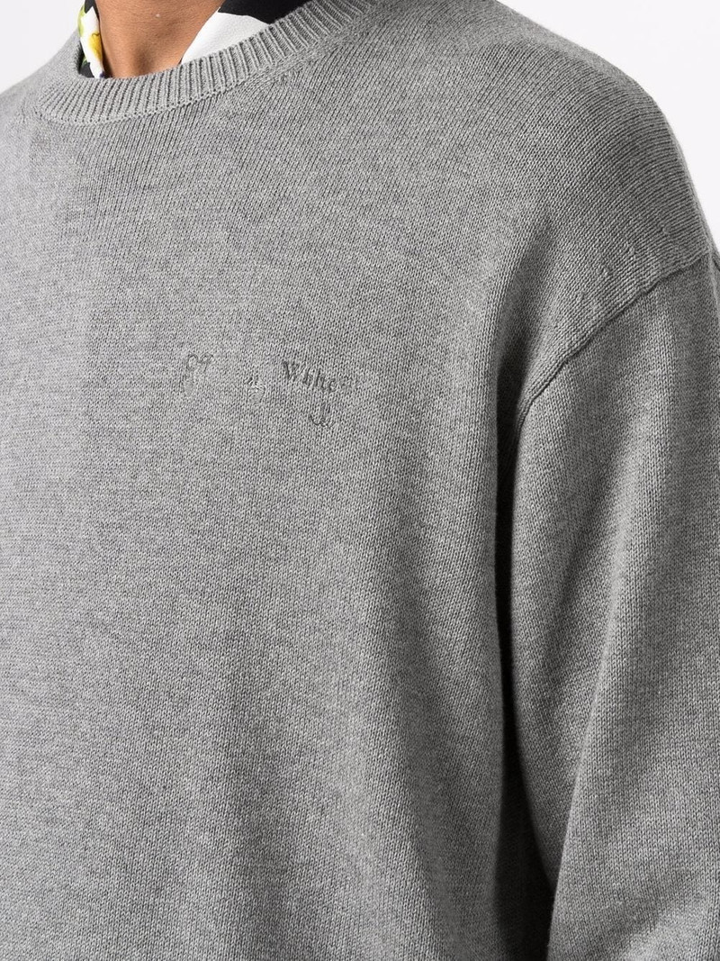 logo embroidered knitted jumper 5