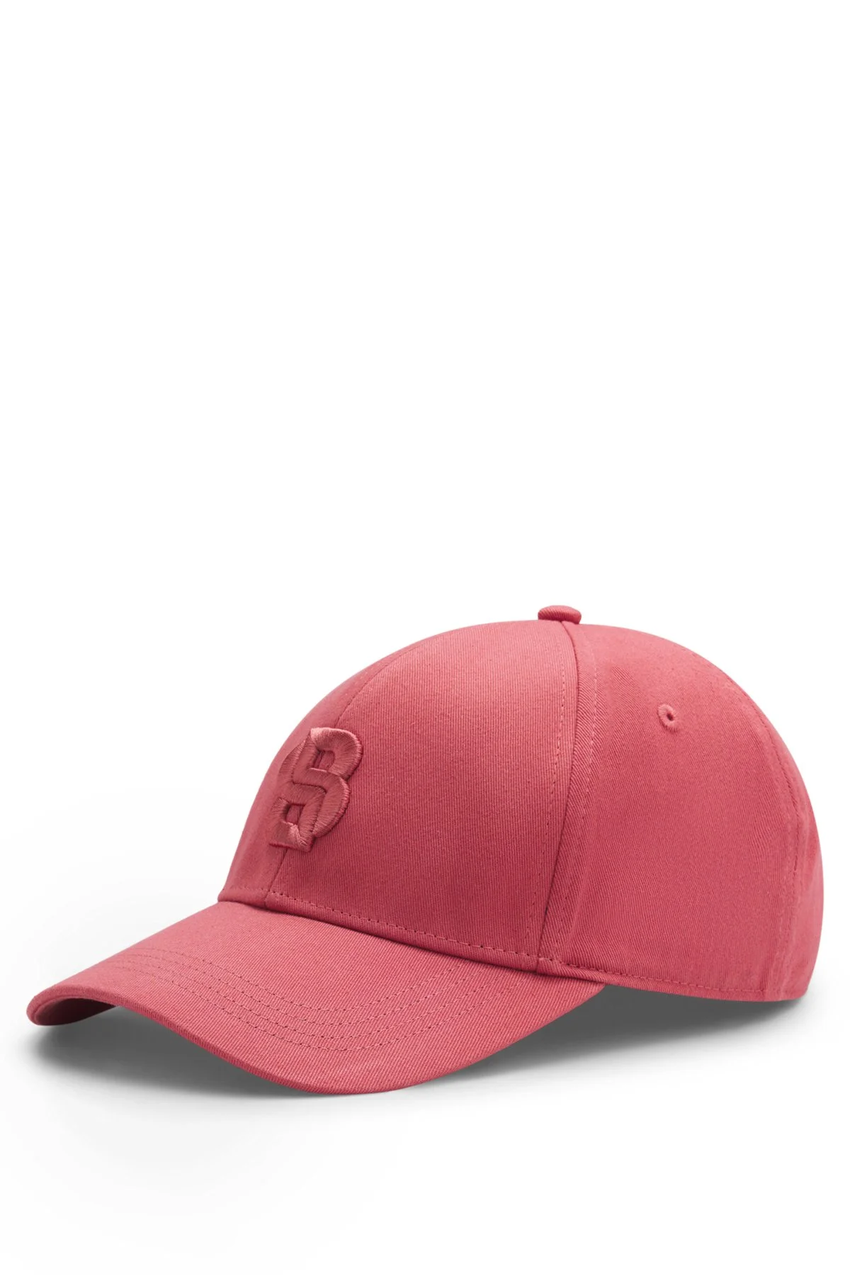 COTTON-TWILL CAP WITH EMBROIDERED DOUBLE B MONOGRAM - 1