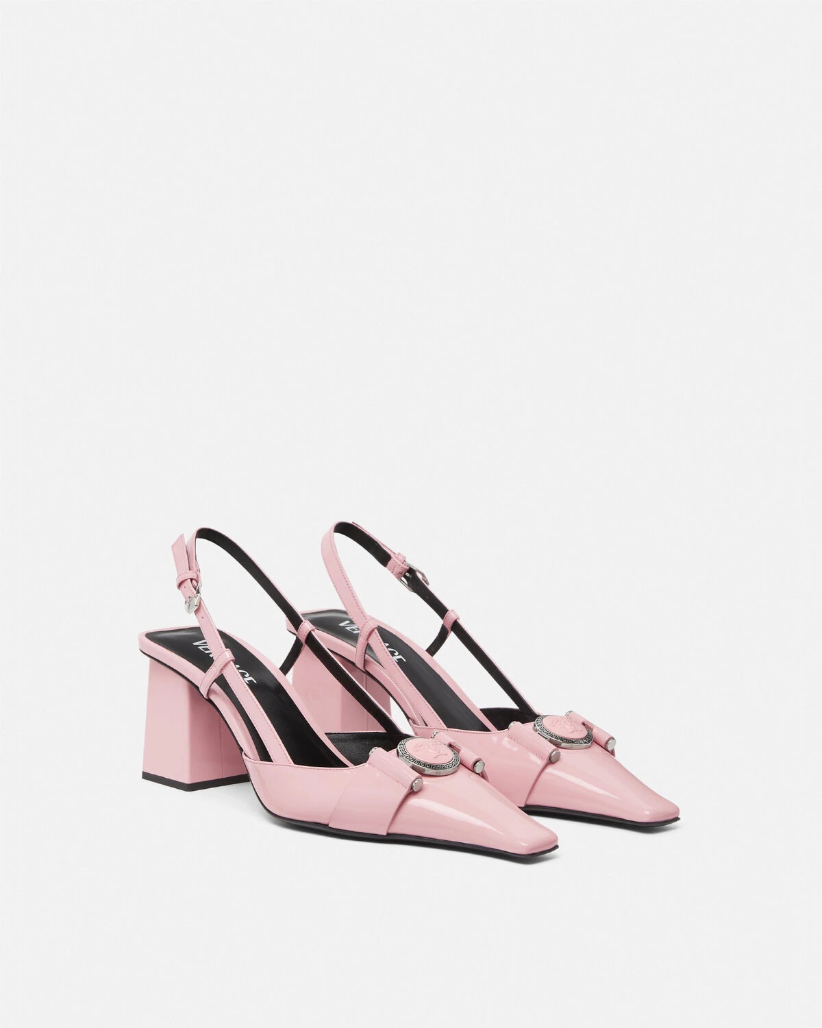 Medusa Buckle Patent Slingback Pumps 70 mm - 2