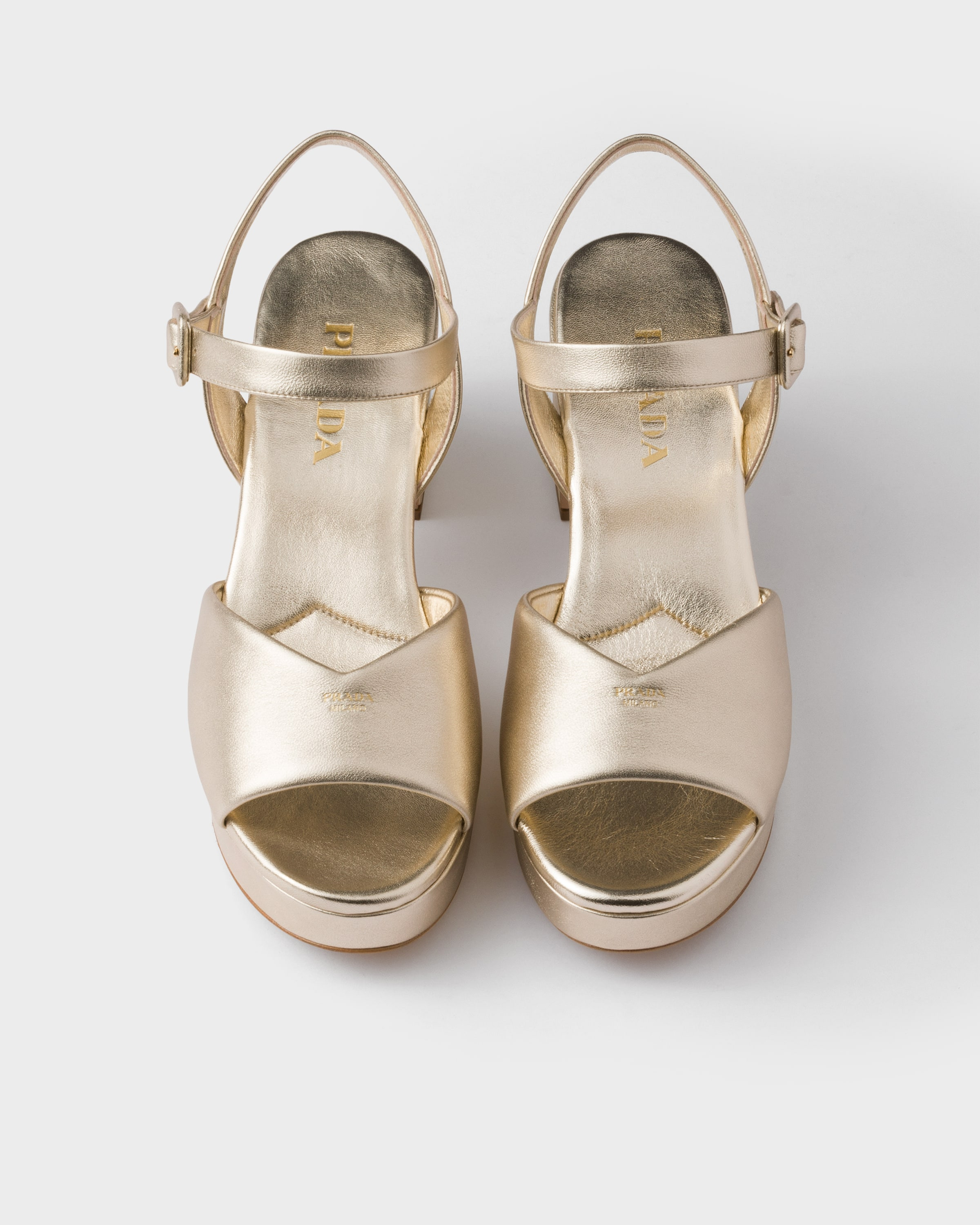 Padded nappa leather sandals - 3