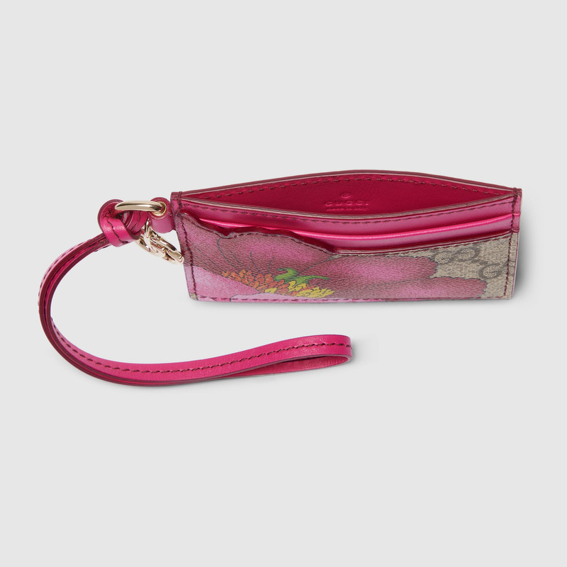 GUCCI Floral card case with Double G outlook