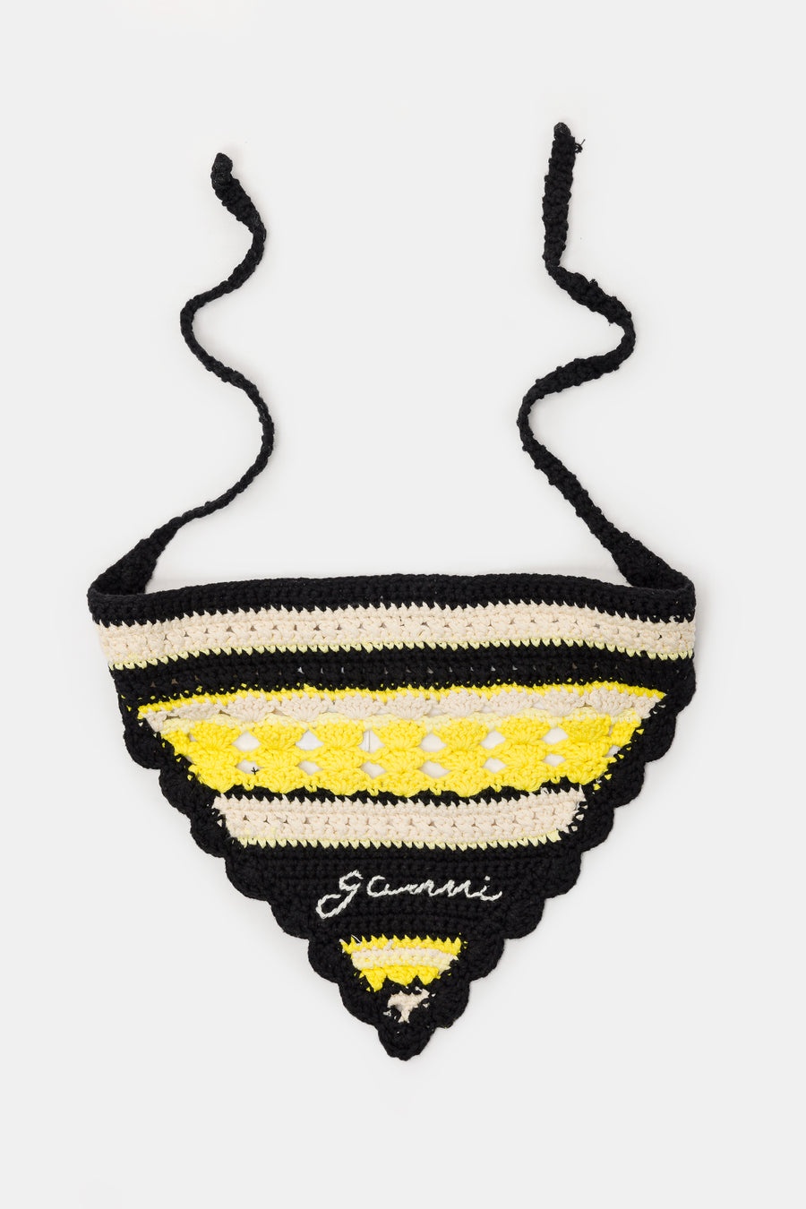 Cotton Crochet Bandana in Golden Kiwi - 1