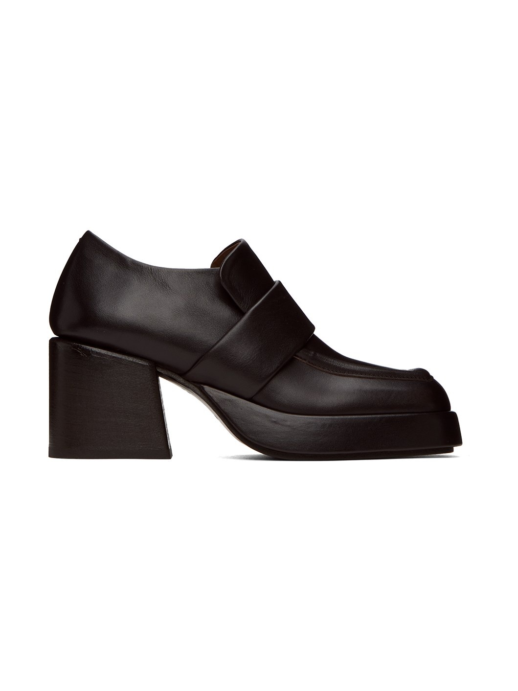 SSENSE Exclusive Black Plattino Mocassino Heels - 1