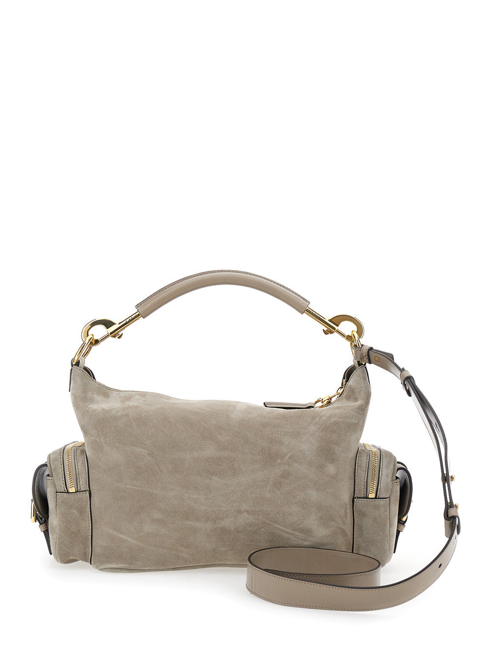 Chloé Women 'Camera Bag' Grey Handbag With Adjustable And Removable Shoulder Strap In Suede Woman - 4