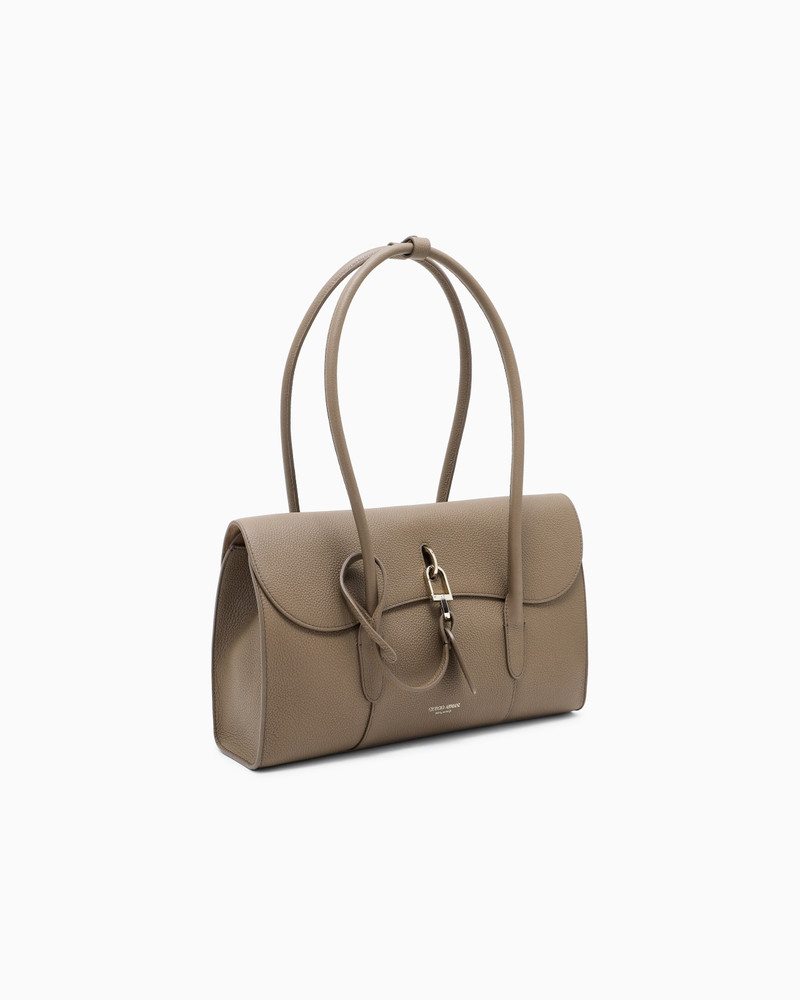 GIORGIO ARMANI SMALL PEBBLED LEATHER SHOULDER BAG outlook