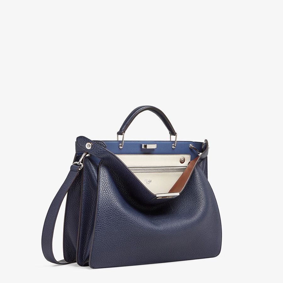 Dark blue leather bag - 3