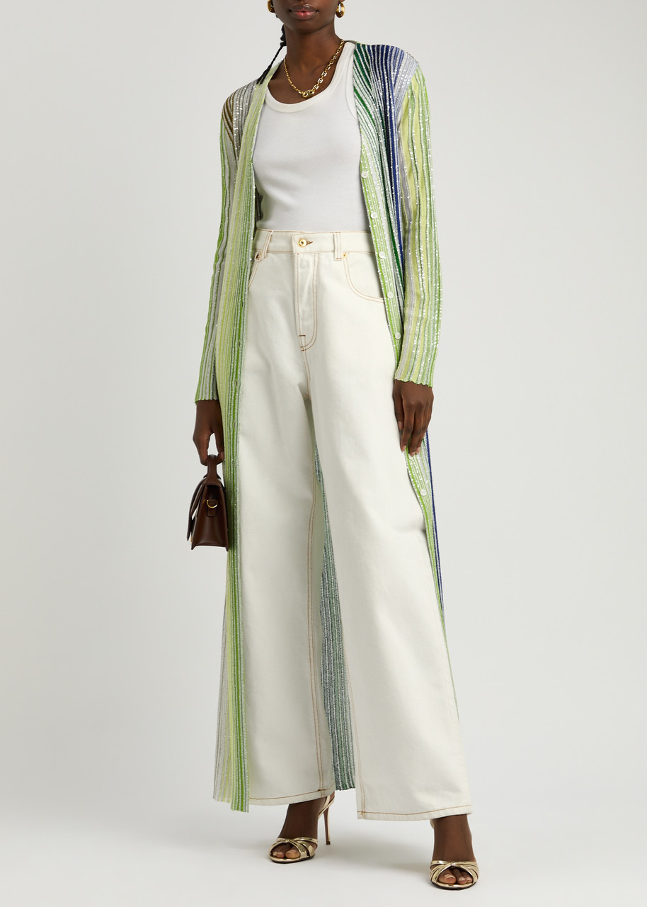 Missoni Striped-intarsia Embellished Metallic-knit Cardigan - 4