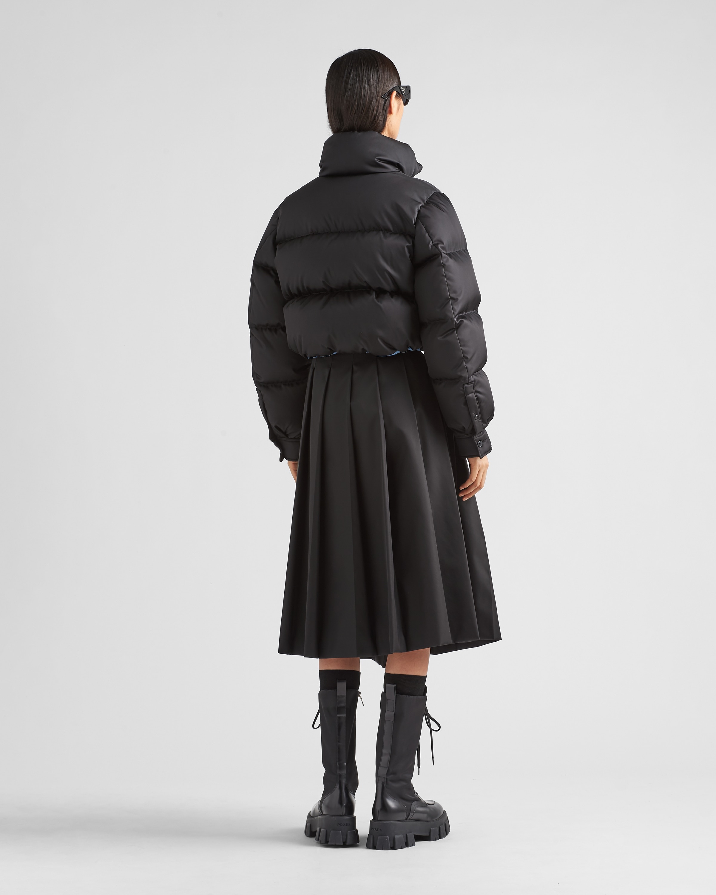 Re-Nylon cropped down jacket - 5