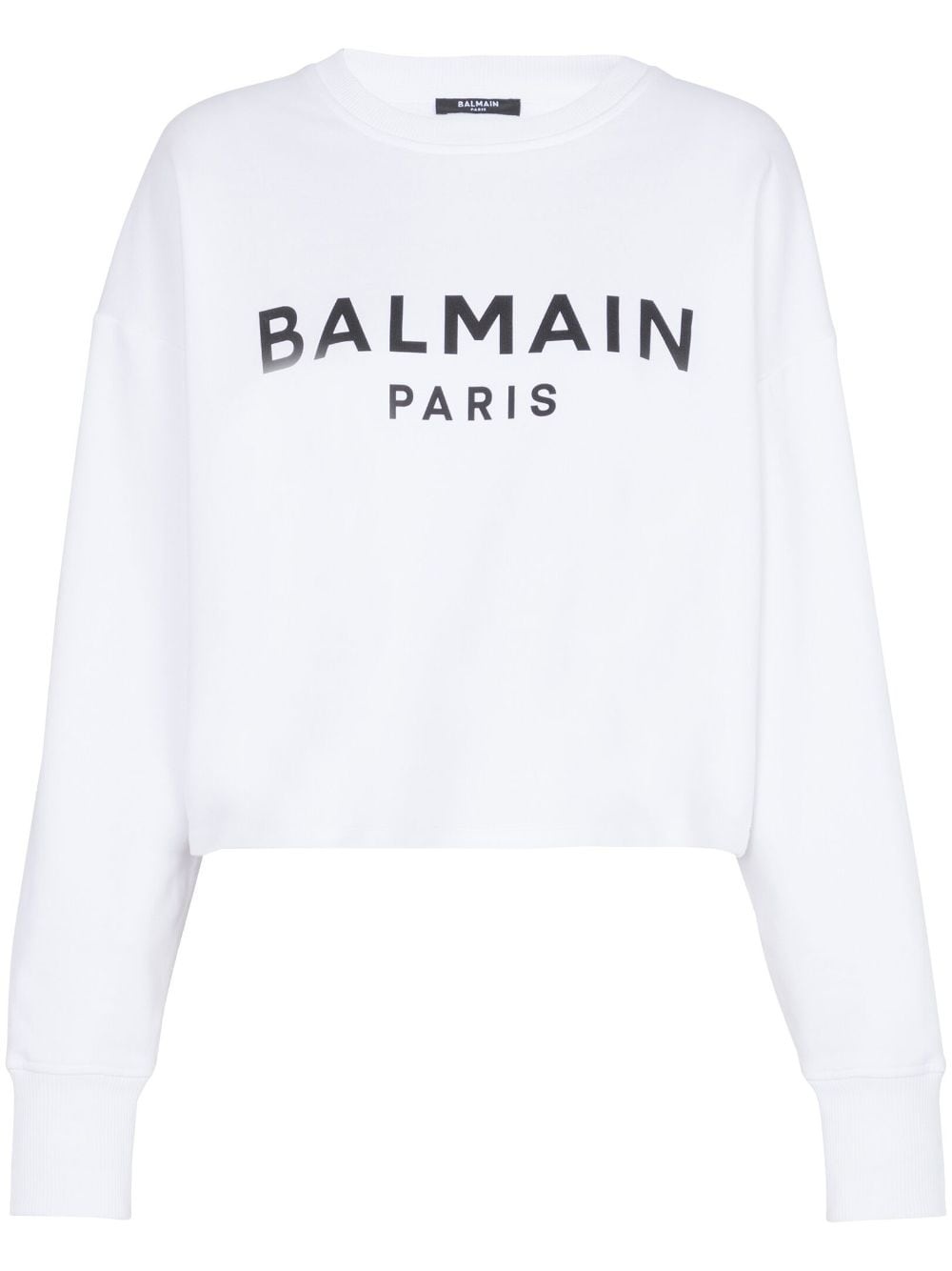 logo-print cotton sweatshirt - 1