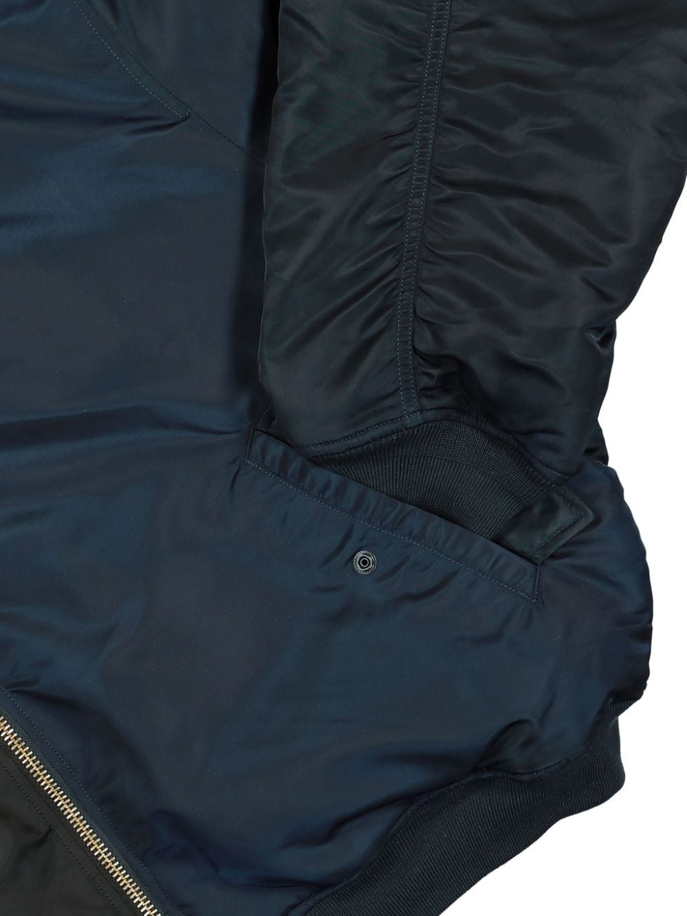 two-tone zip-up hoodie - 4