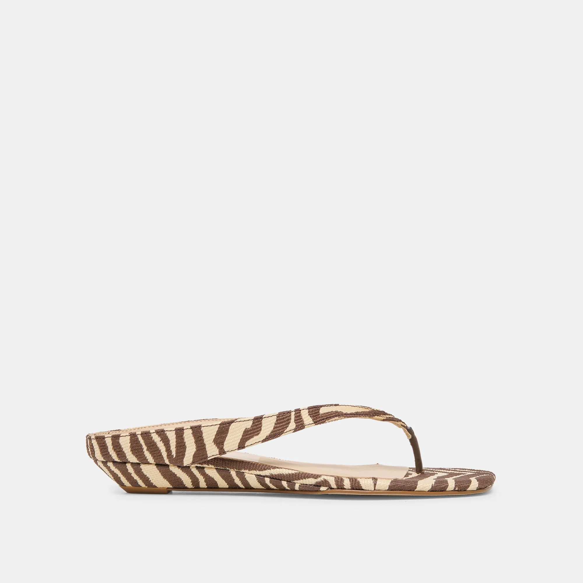 GIZEL SANDALS BEIGE ZEBRA RAFFIA - 1
