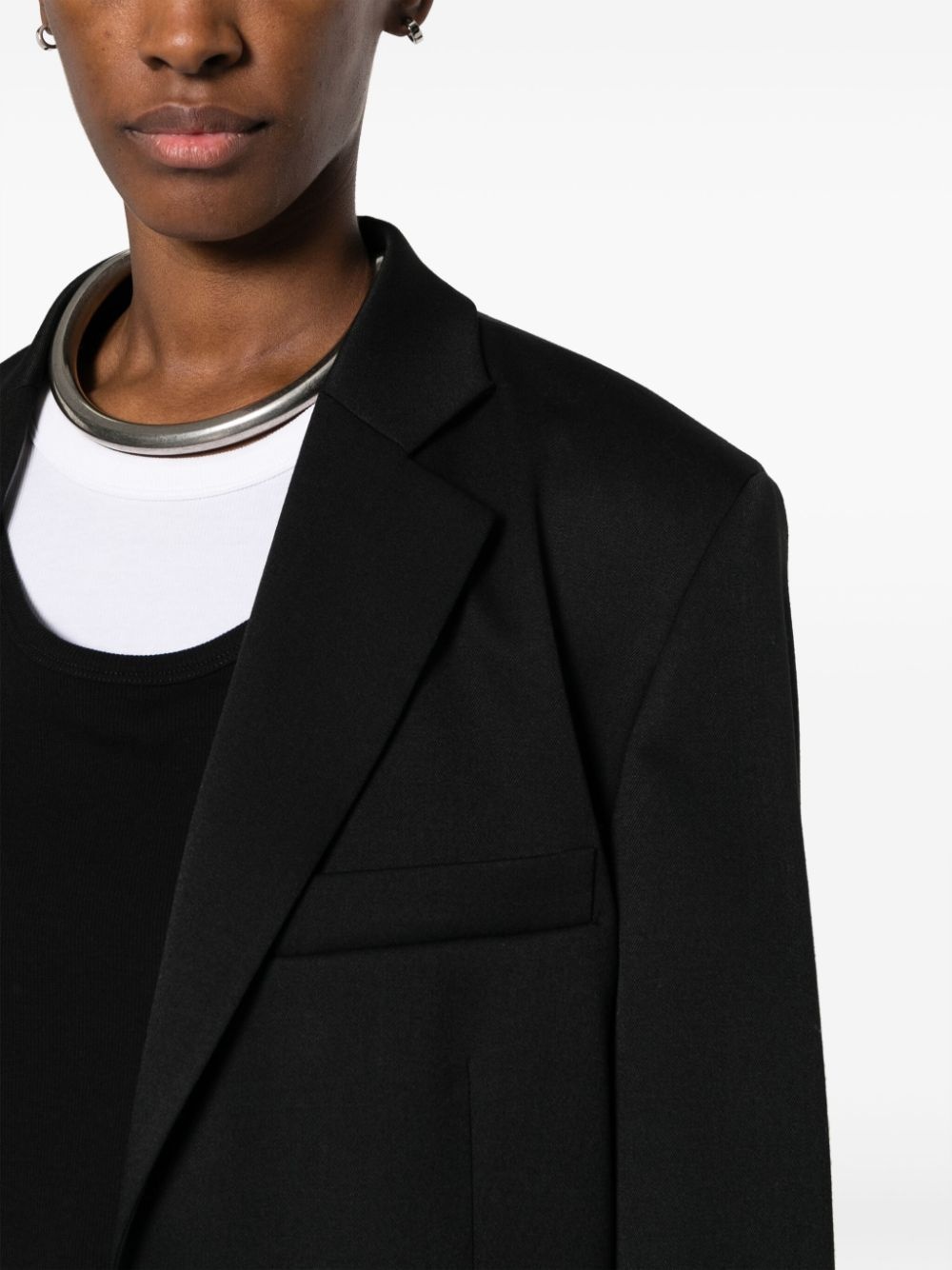 single-breasted blazer - 5