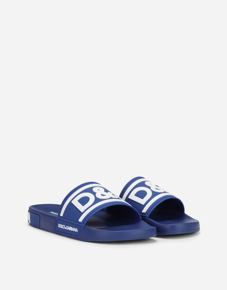 Rubber beachwear sliders with DG logo - 2