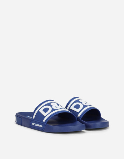 Dolce & Gabbana Rubber beachwear sliders with DG logo outlook