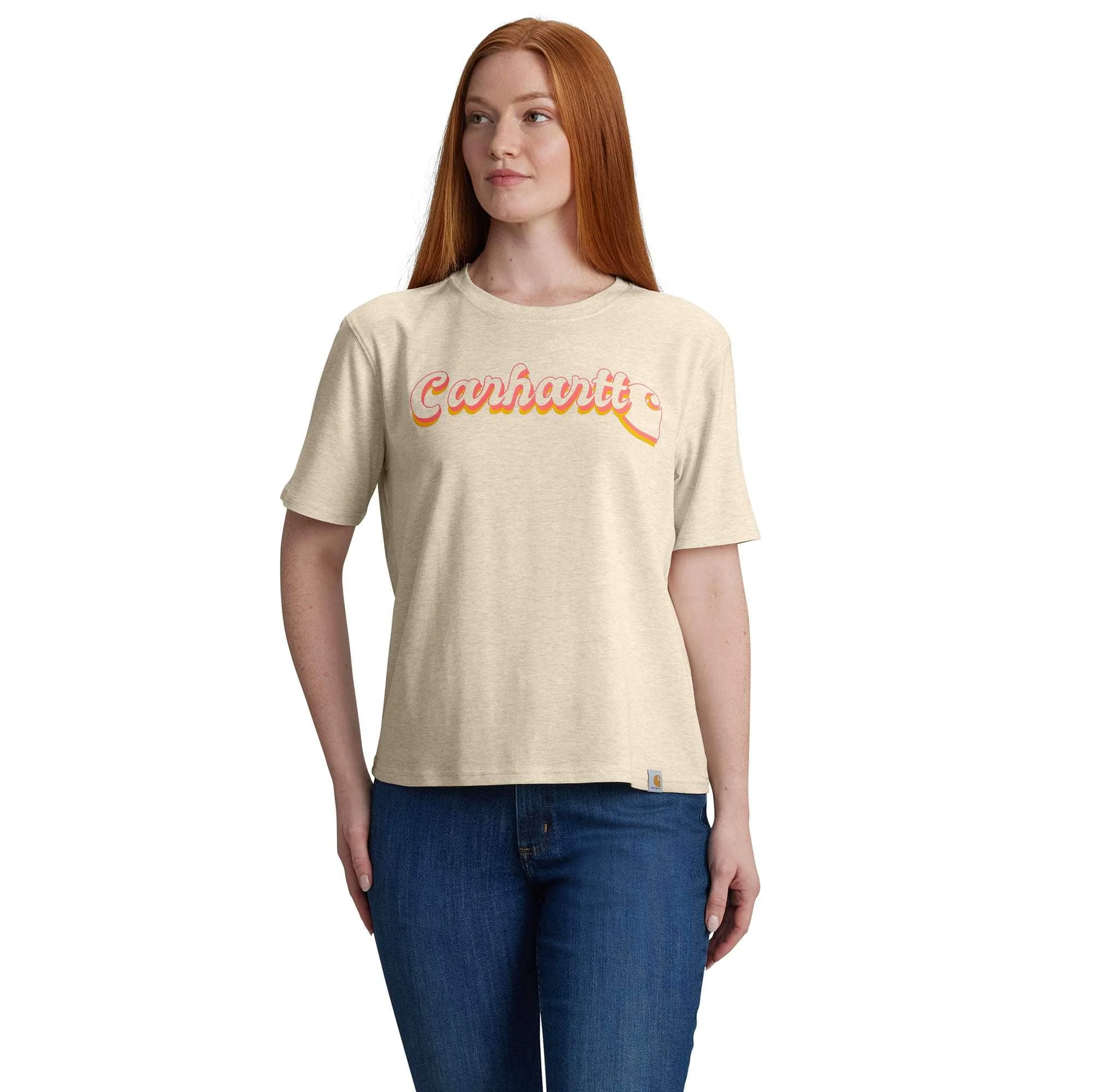 Women's TENCEL™ Fiber Series Loose Fit Short-Sleeve Script Graphic T-Shirt - 1