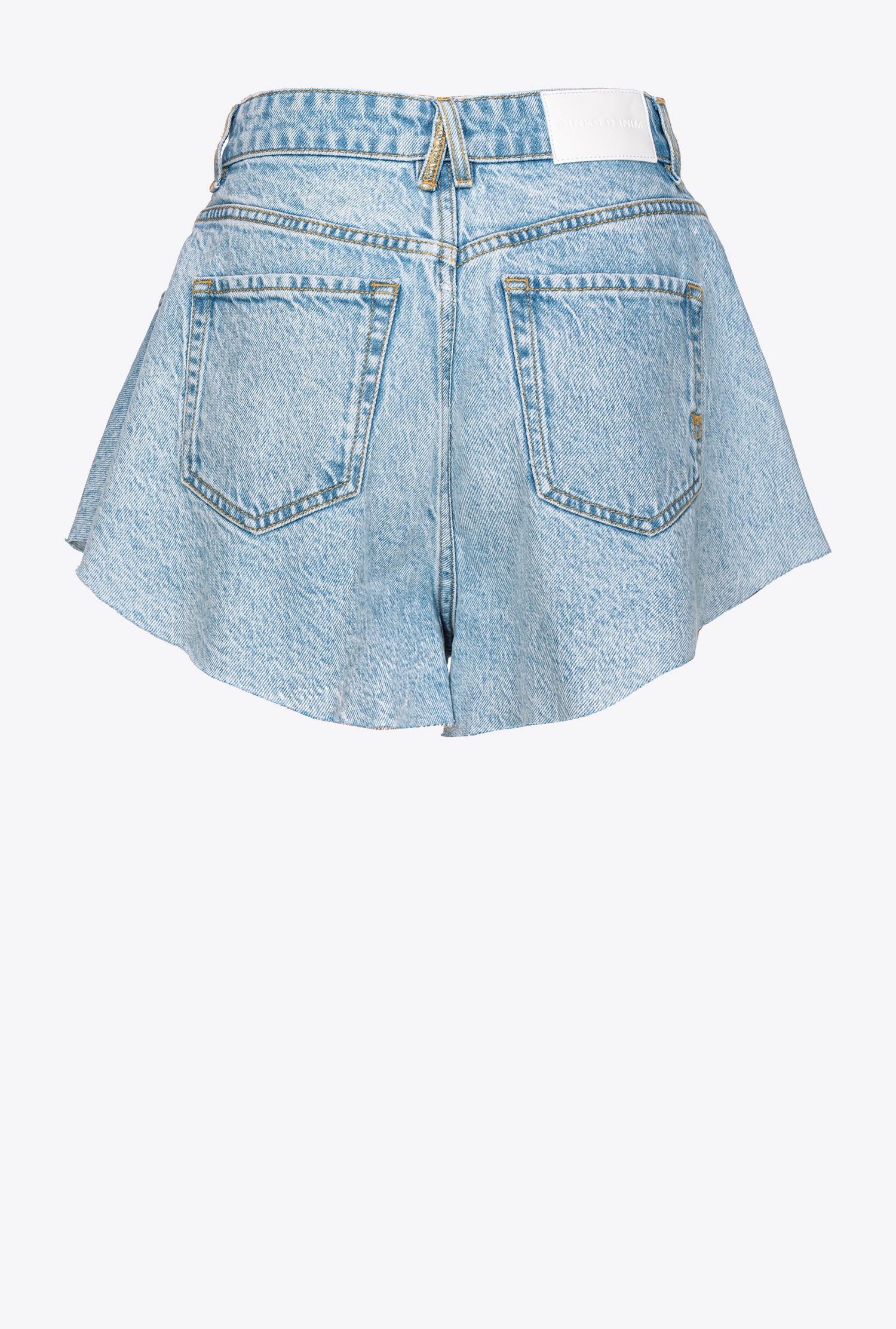 OCEAN BLUE DENIM BUTTERFLY SHORTS - 5