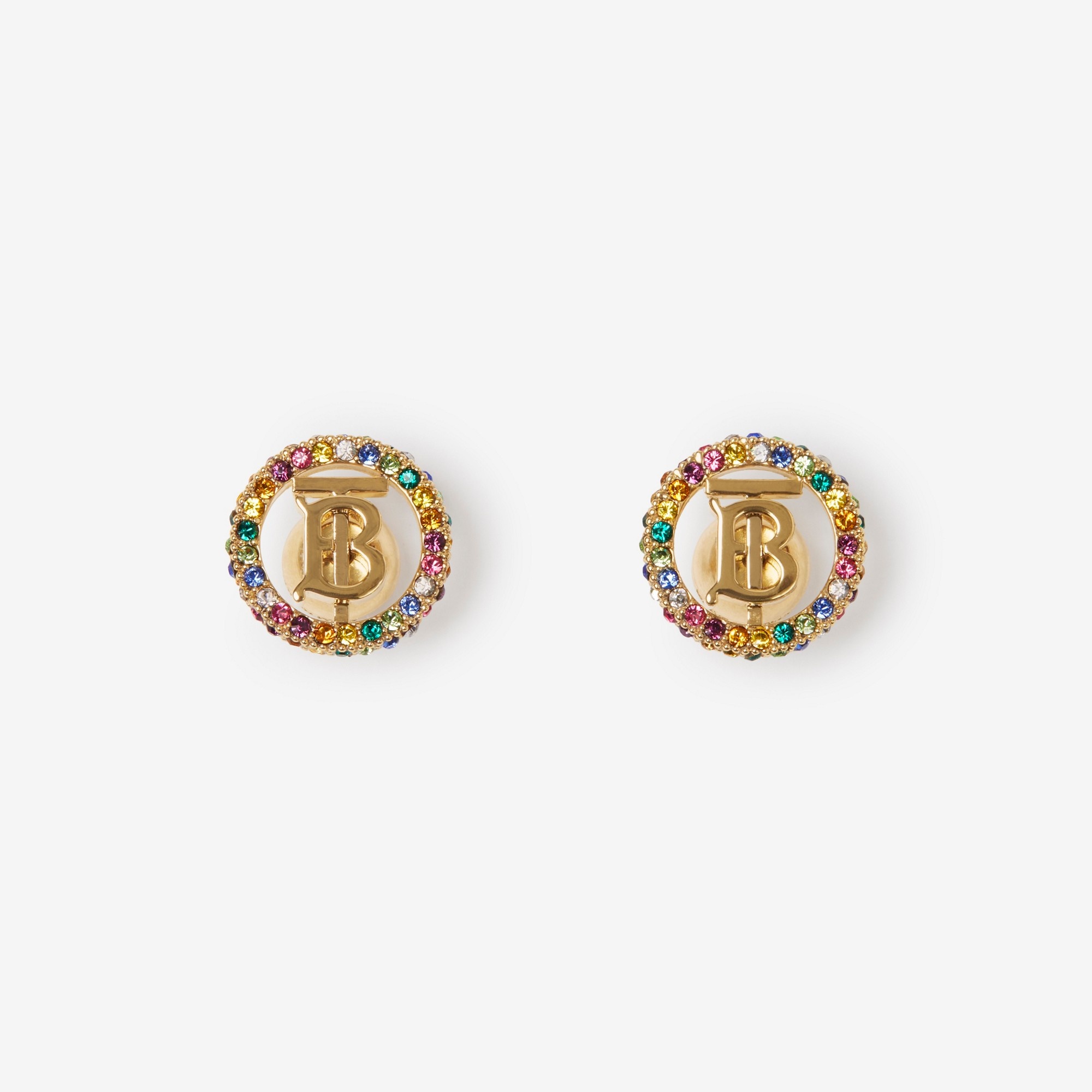 Gold-plated Monogram Motif Earrings - 2