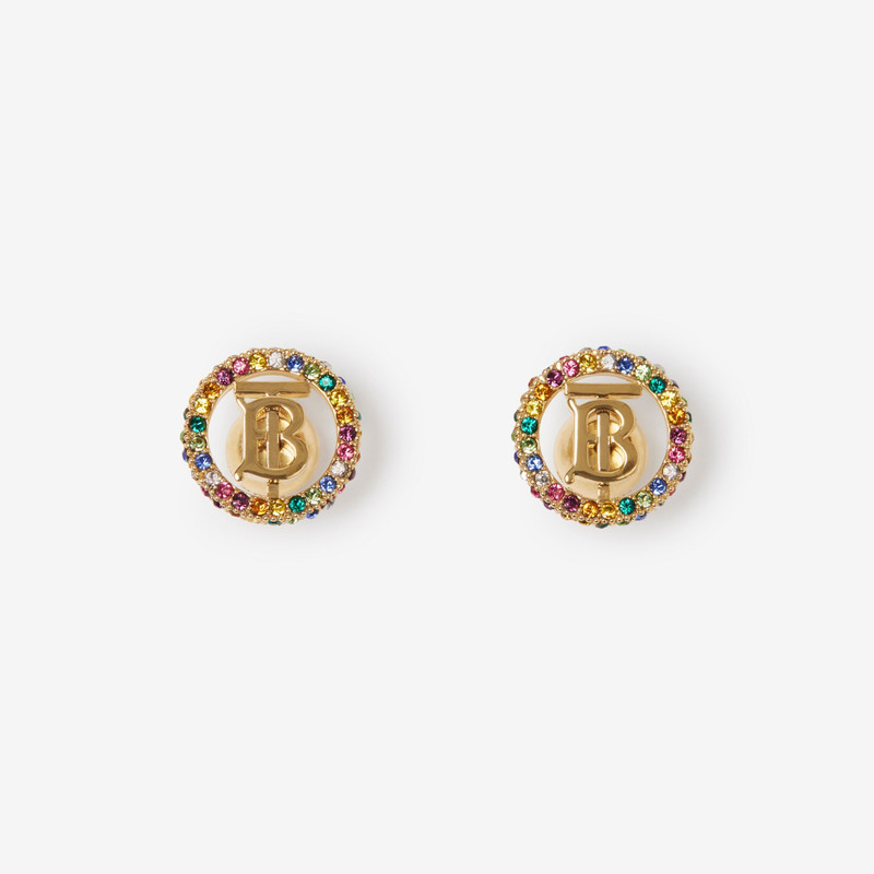 Burberry Gold-plated Monogram Motif Earrings outlook