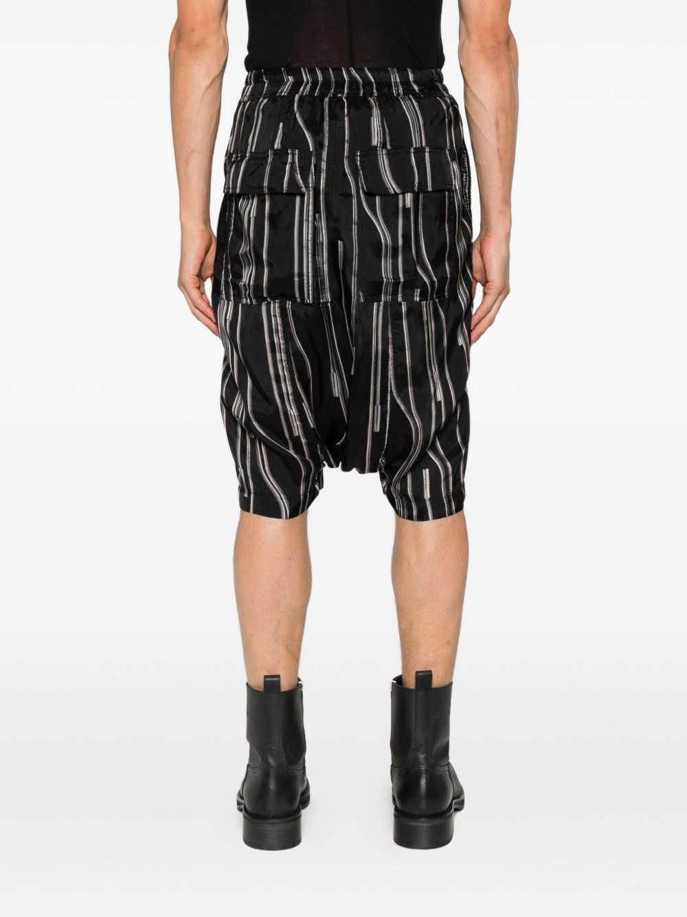 Rick's Pods stripe-pattern drawstring shorts - 4