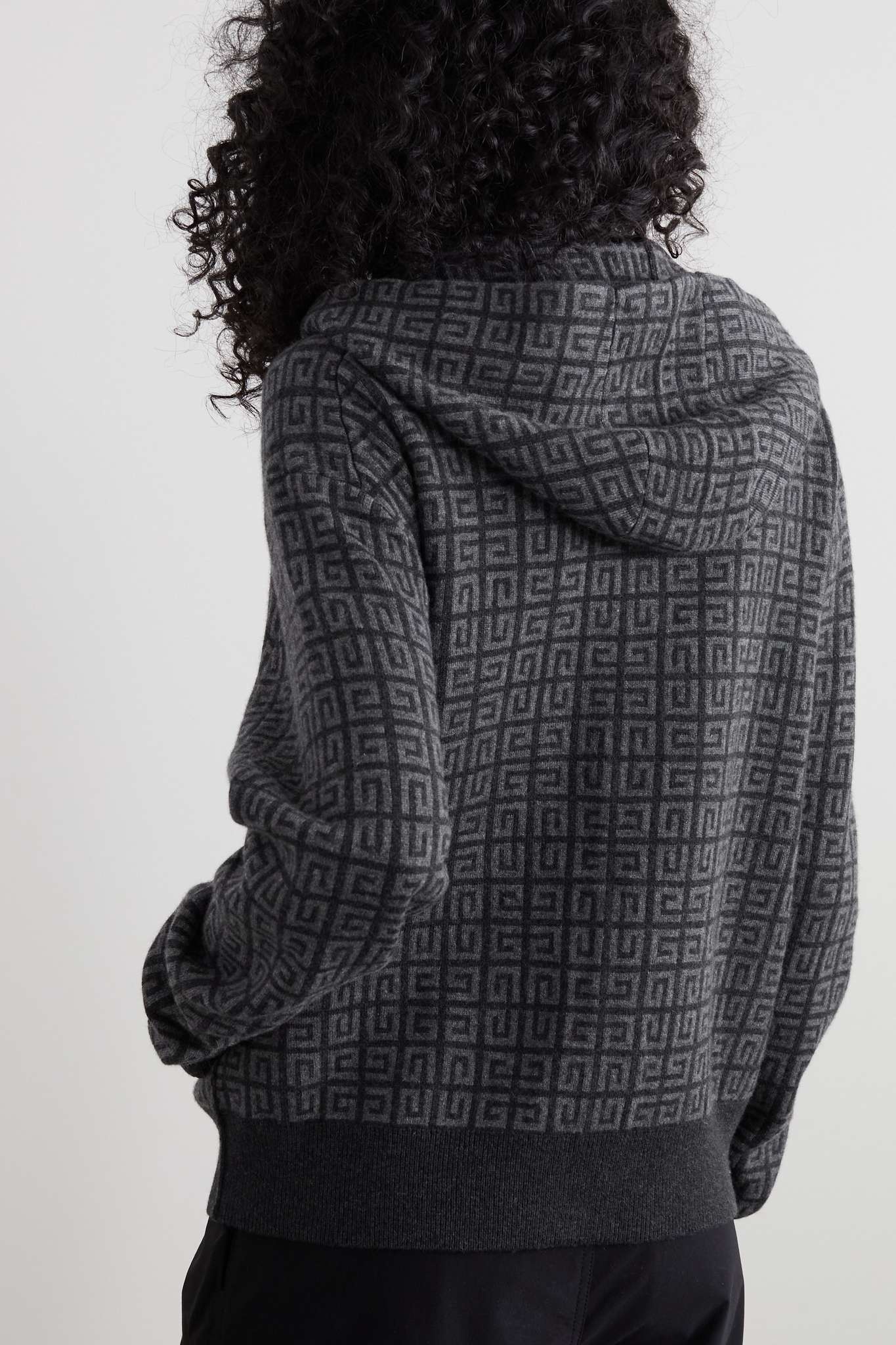 Cashmere-jacquard hoodie - 3