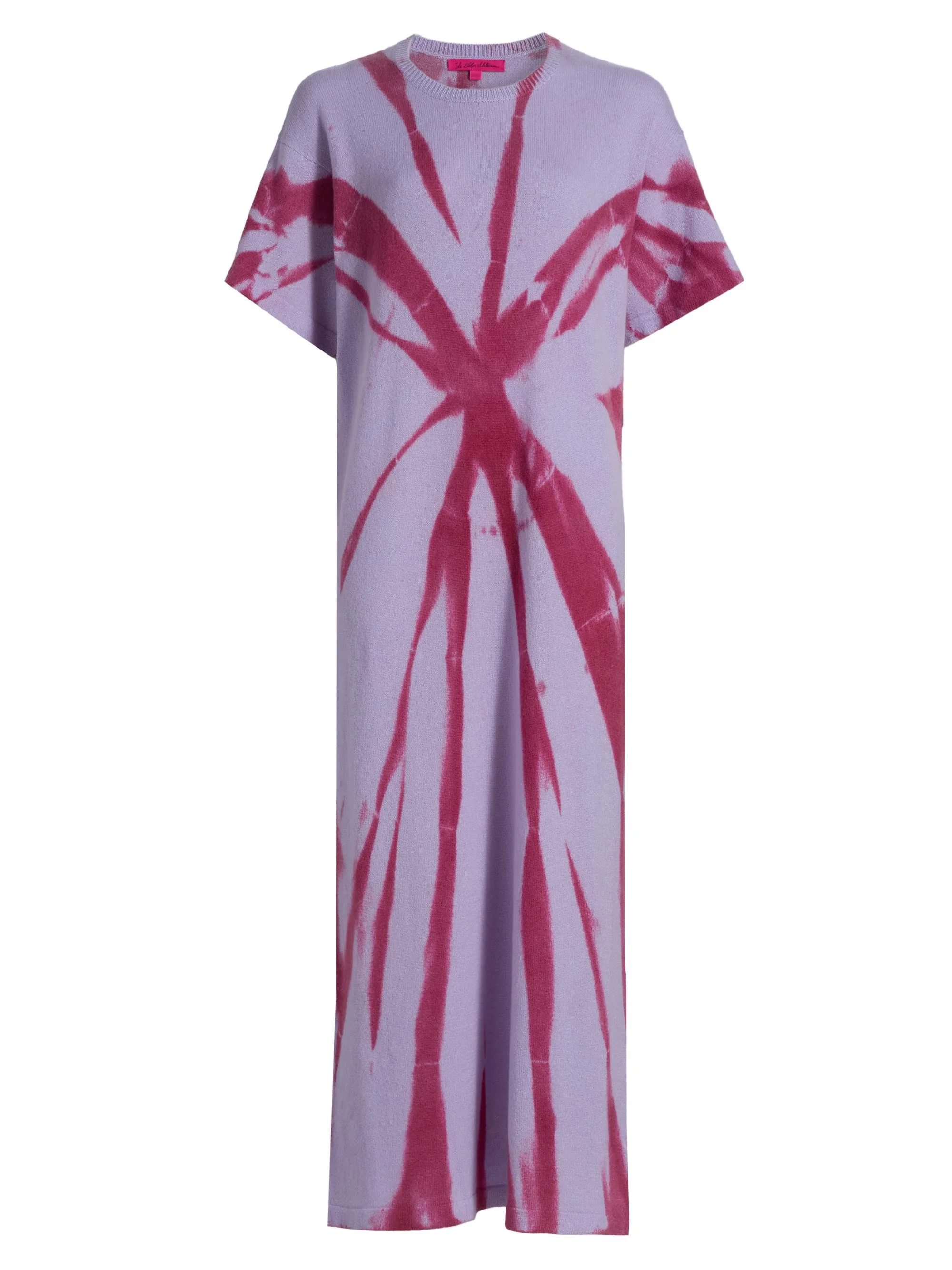 Women's Mythic Oversized Dyed Cashmere T-Shirt Maxi Dress - Lilac Red Cedar - 1