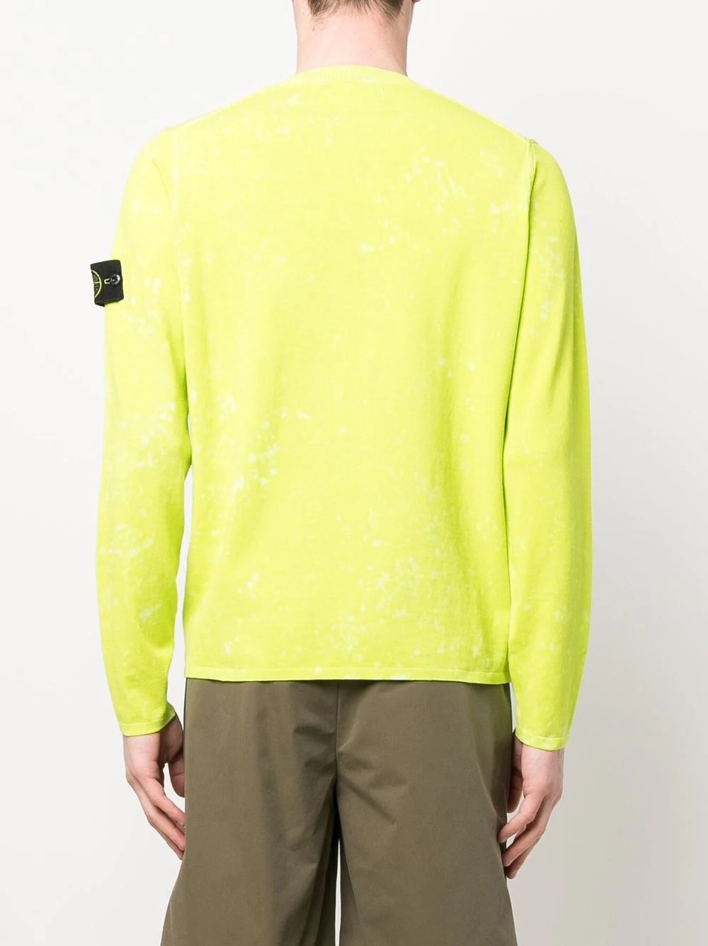 bleached effect crew neck jumper - 4