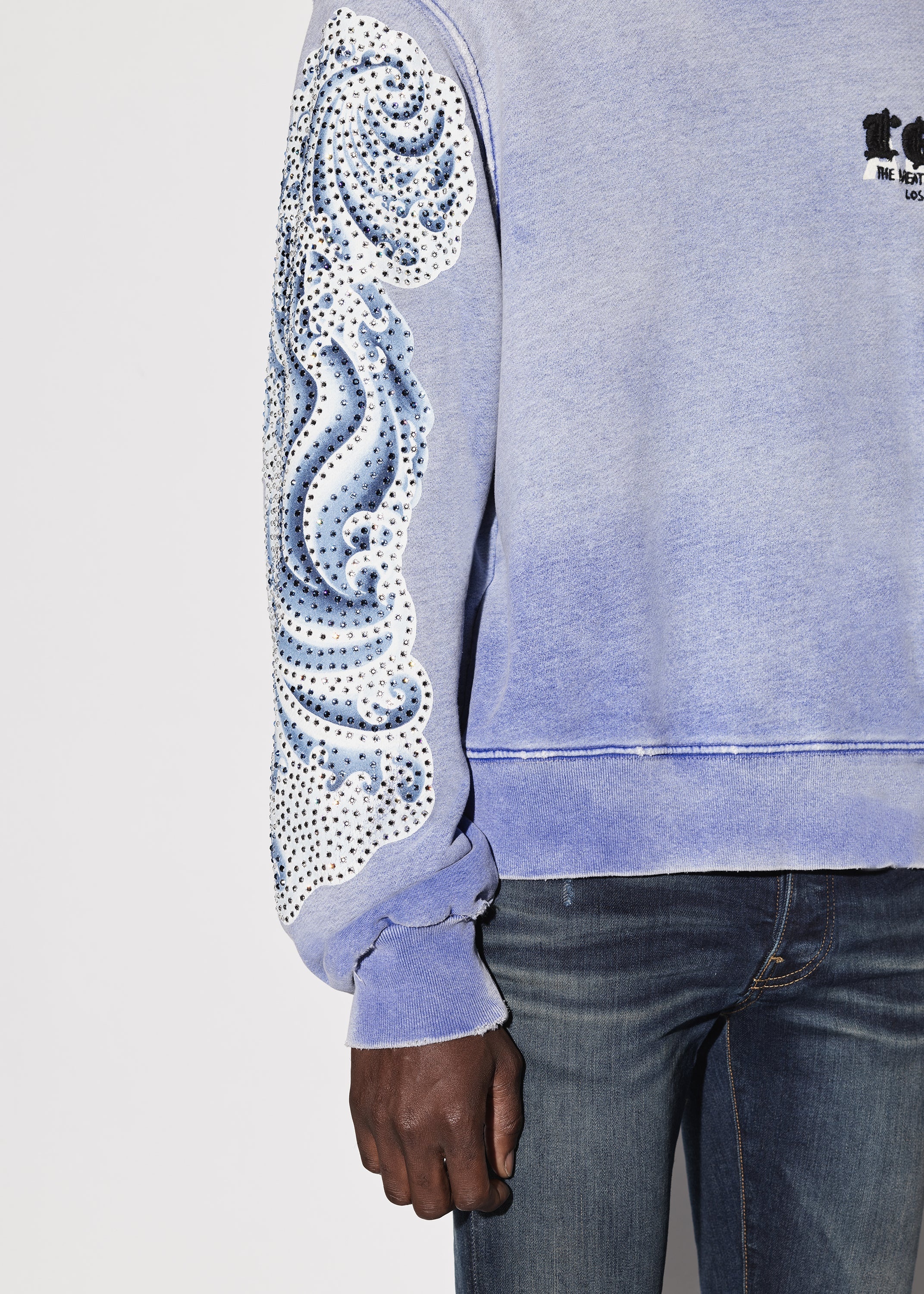 T.G.C.W. CRYSTAL KOI WAVE CREWNECK - 7