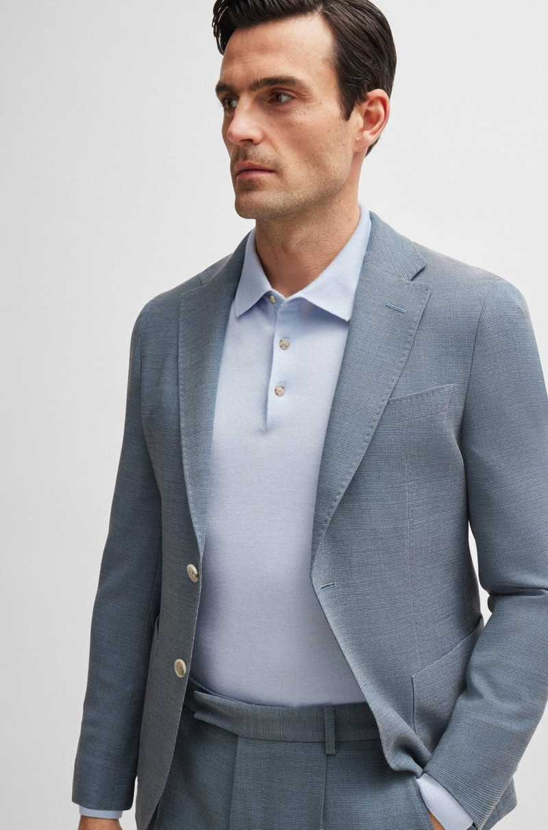SLIM-FIT SUIT IN A MICRO-PATTERNED WOOL BLEND 2