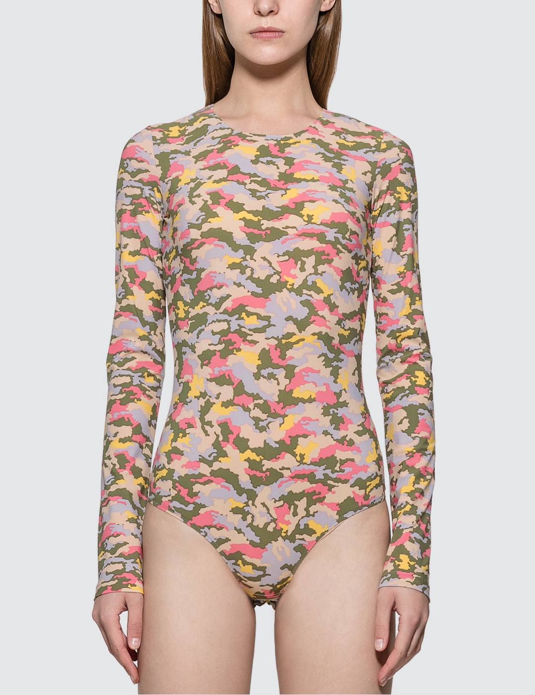 Printed Camouflage Bodysuit - 5