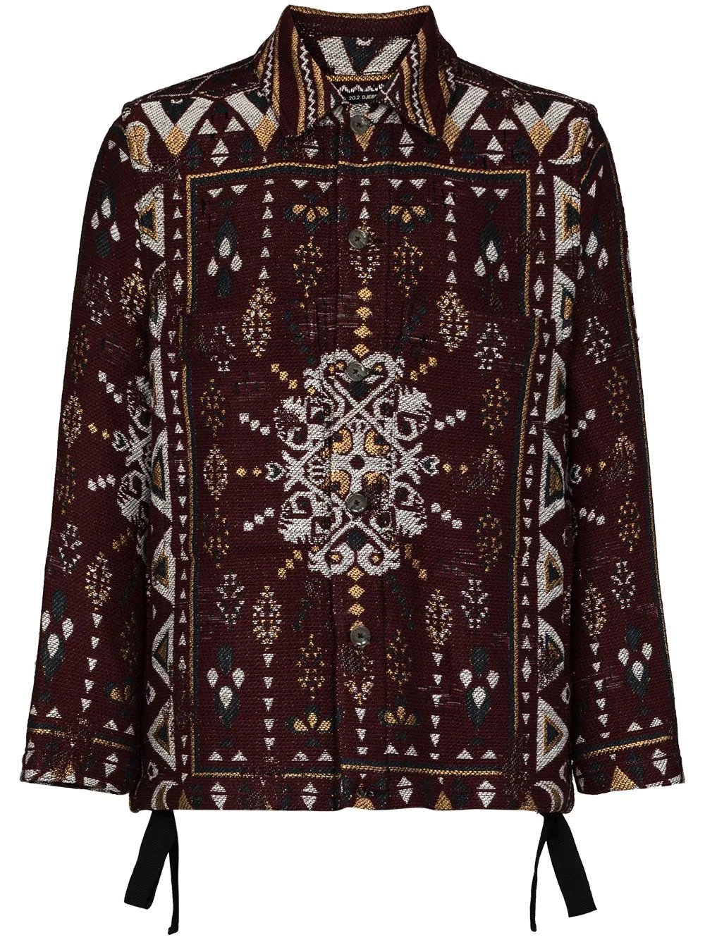 Tunnel print embroidered jacket - 1