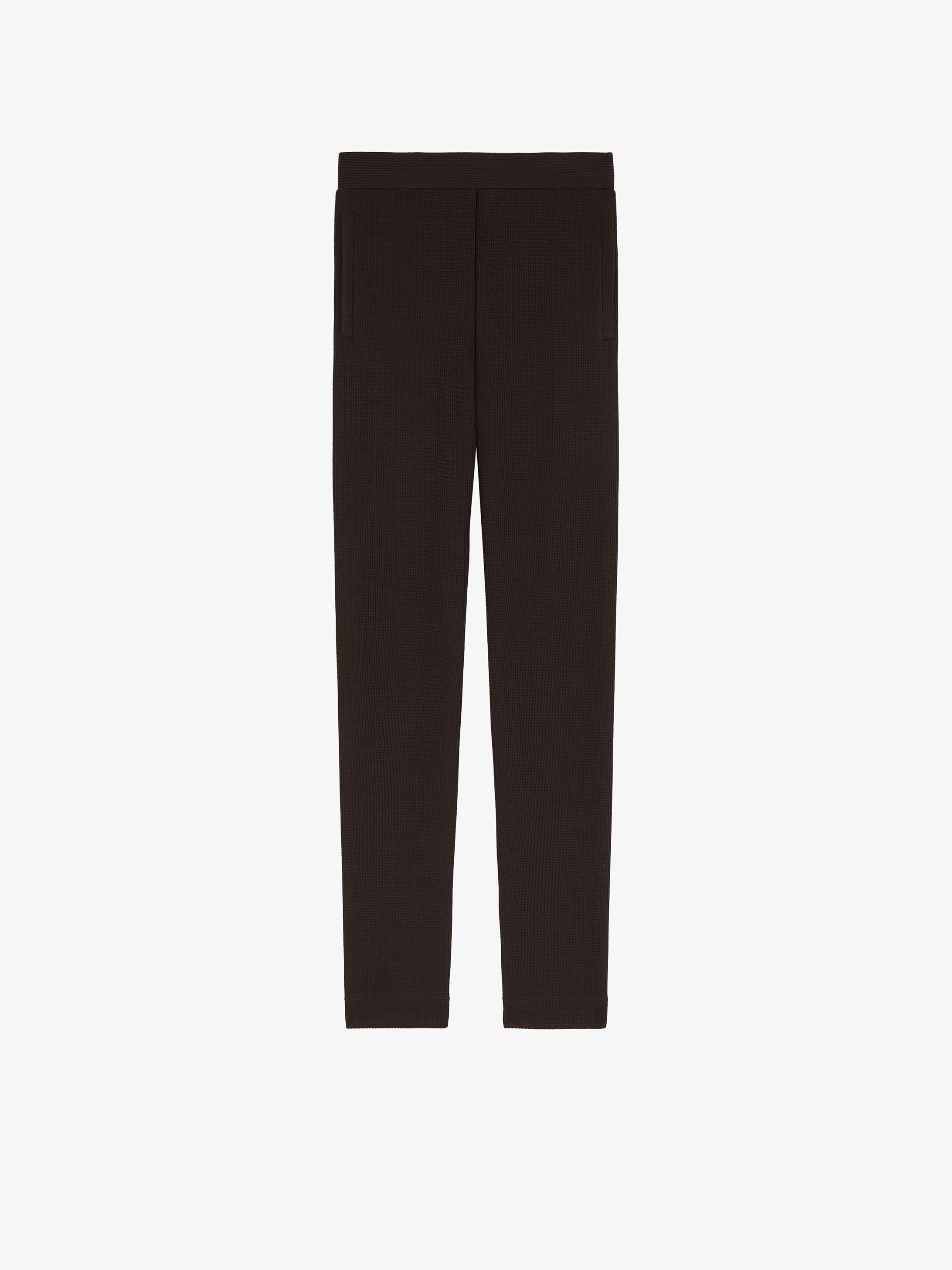 SLIM FIT LEGGINGS IN WAFFLED KNIT - 1