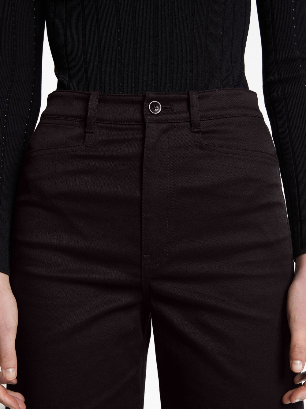 high-waisted cropped trousers - 5