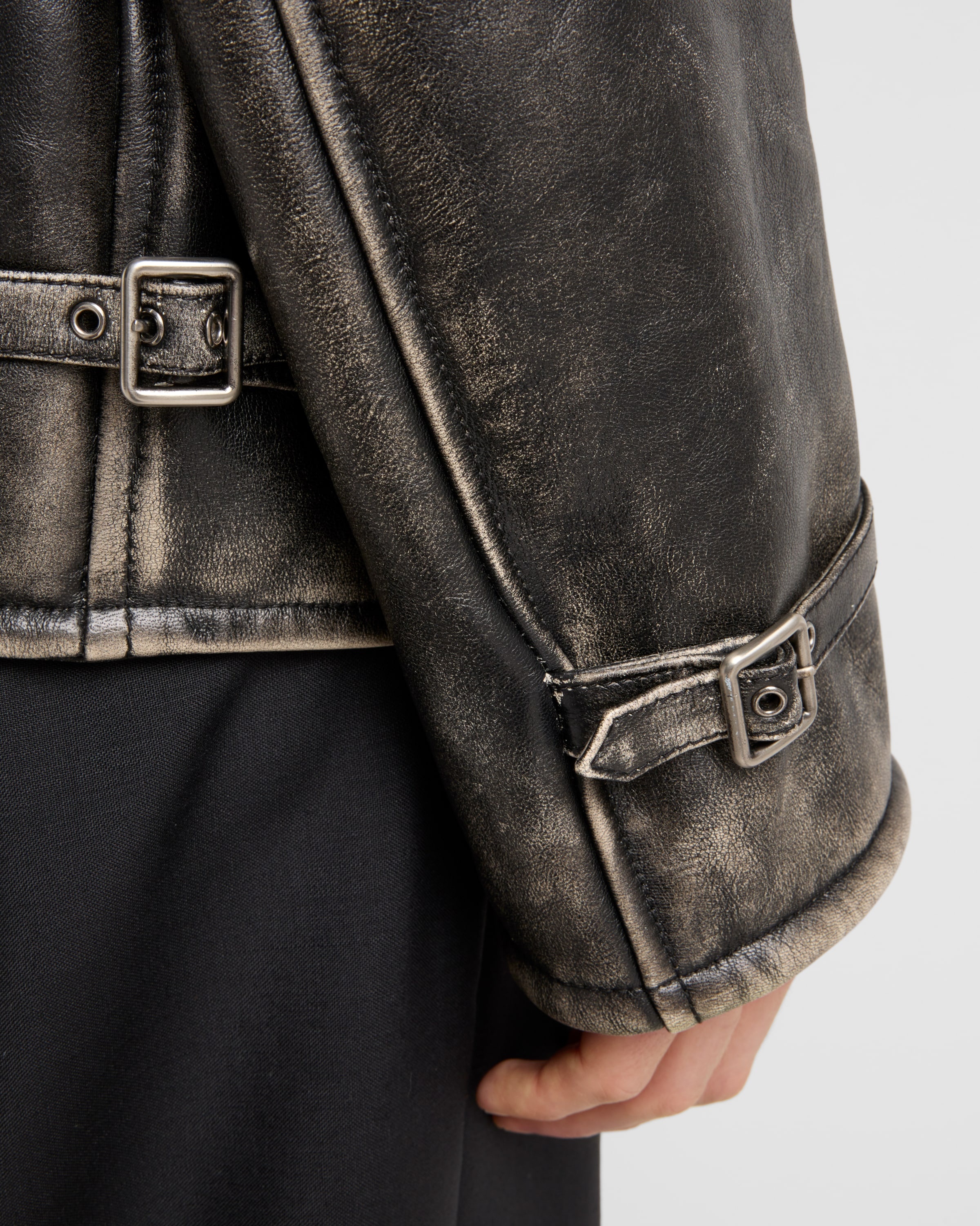 Nappa leather and shearling jacket - 6