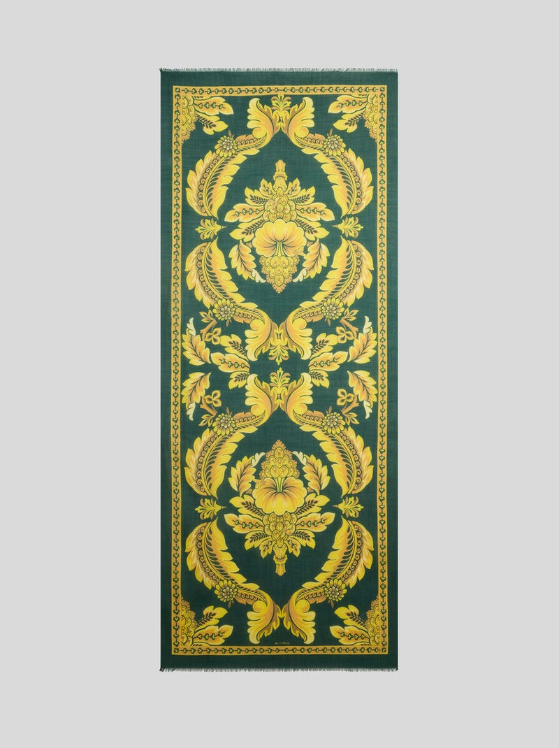 SCARF WITH FLOWER AND BEE MOTIF 1