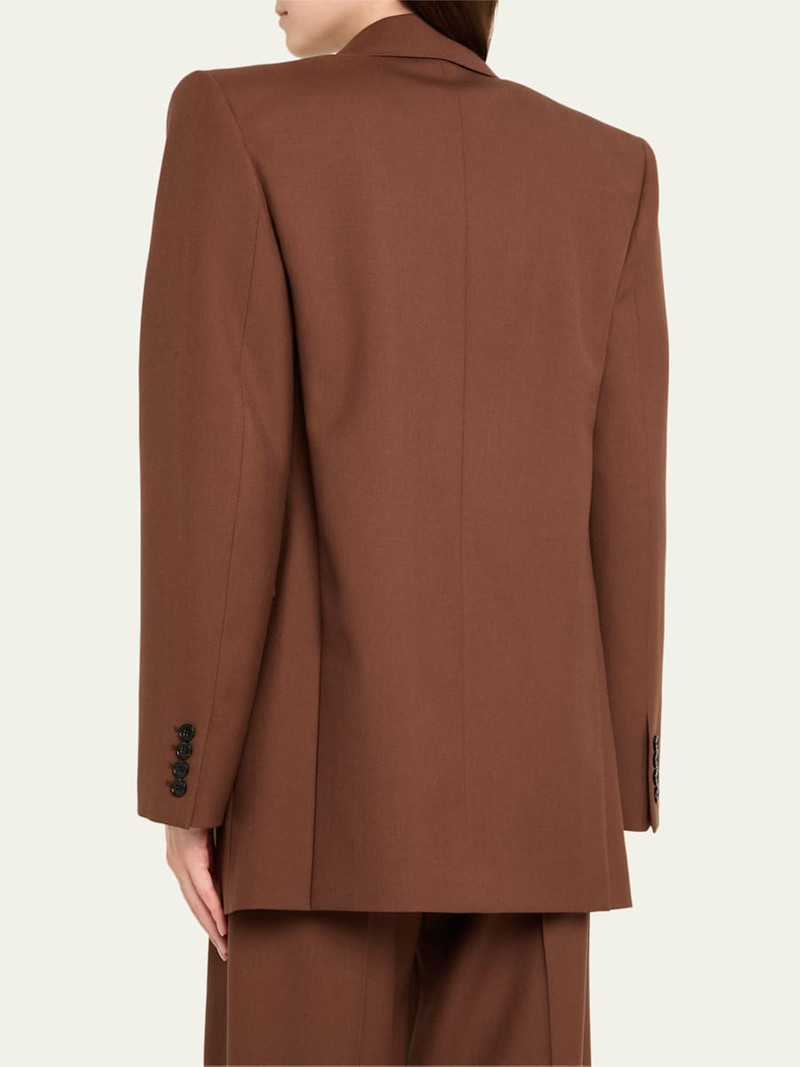 SAINT LAURENT Double-Breasted Strong-Shoulder Blazer outlook