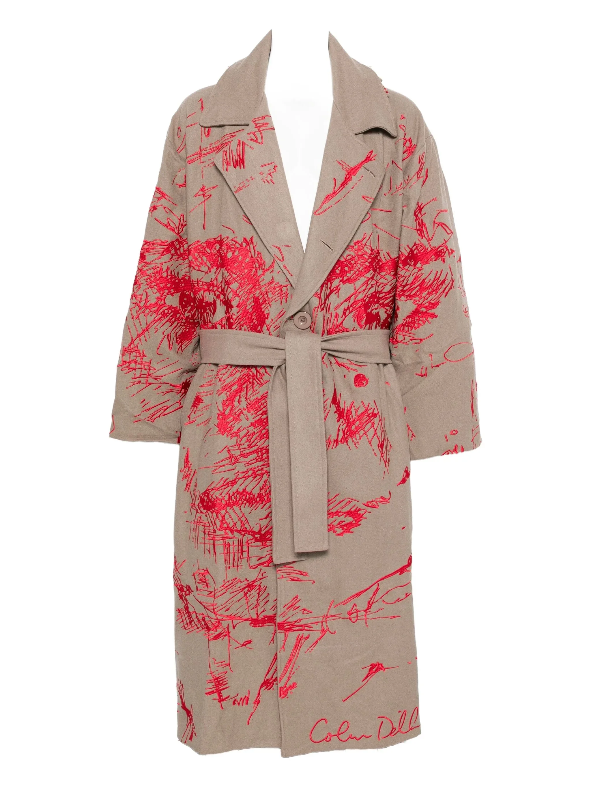 Kidsuper Belted Printed Coat - 1