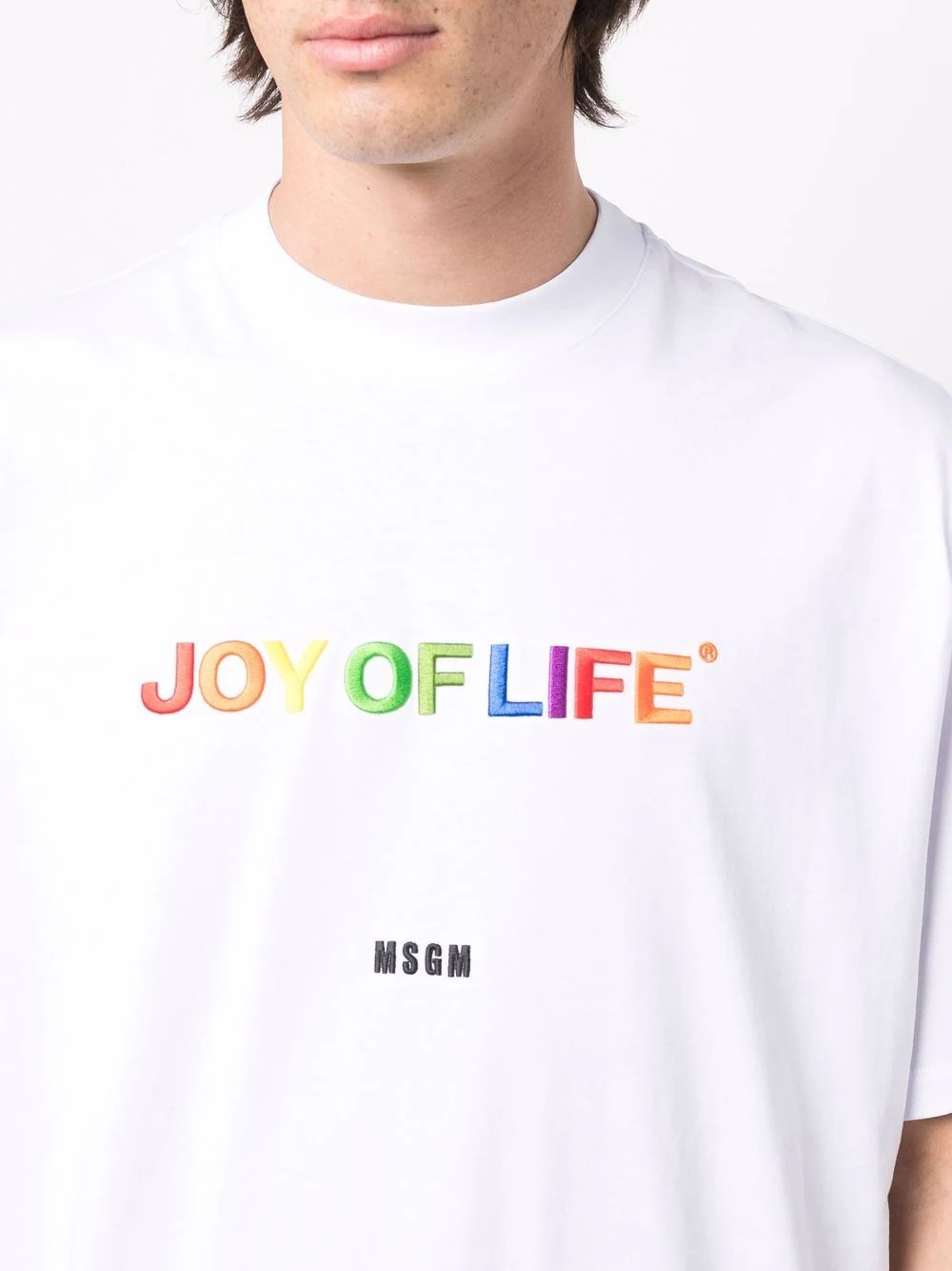 embroidered-slogan logo T-shirt - 5