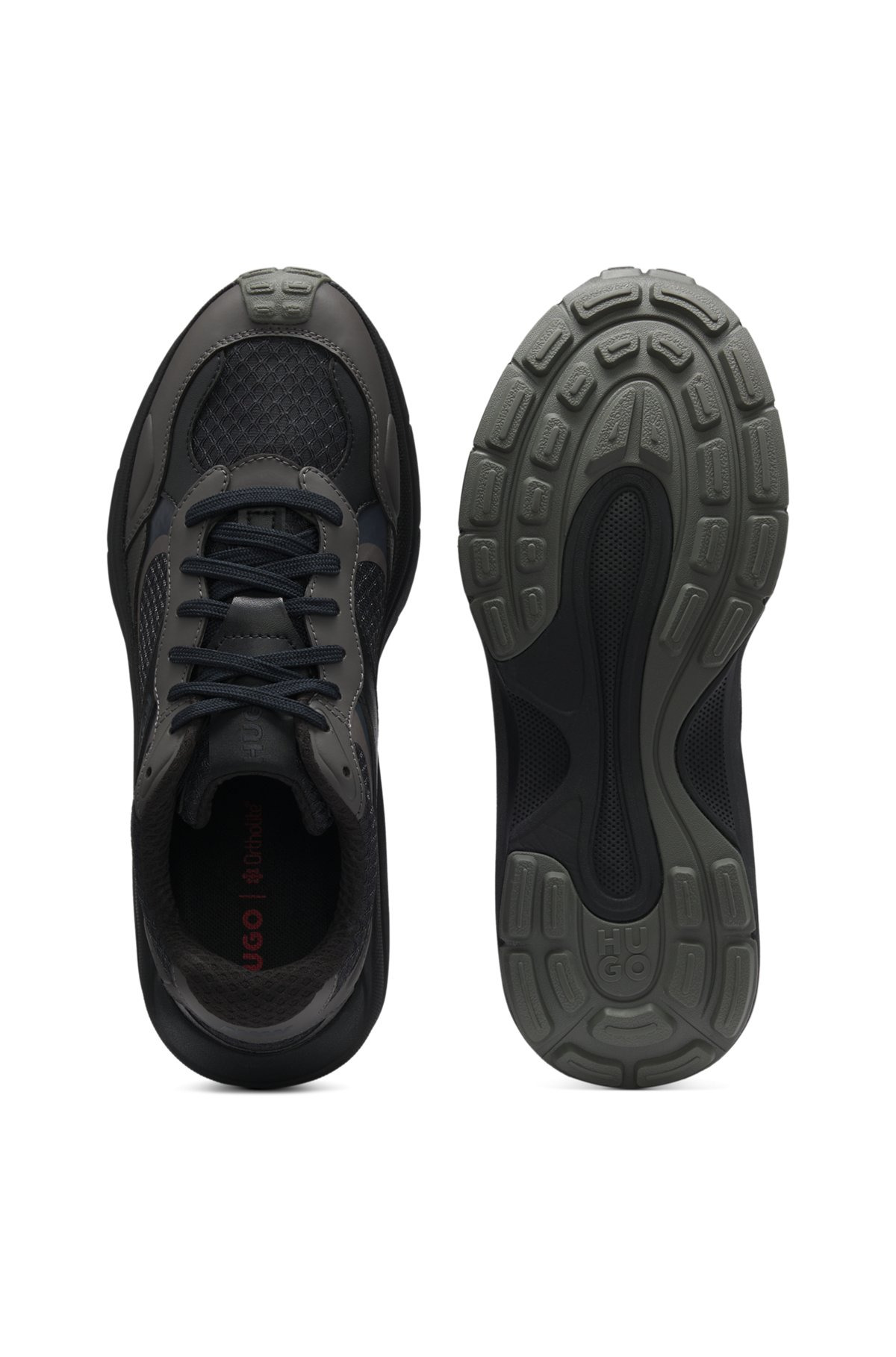 TRAINERS WITH FAUX LEATHER AND MESH - 3