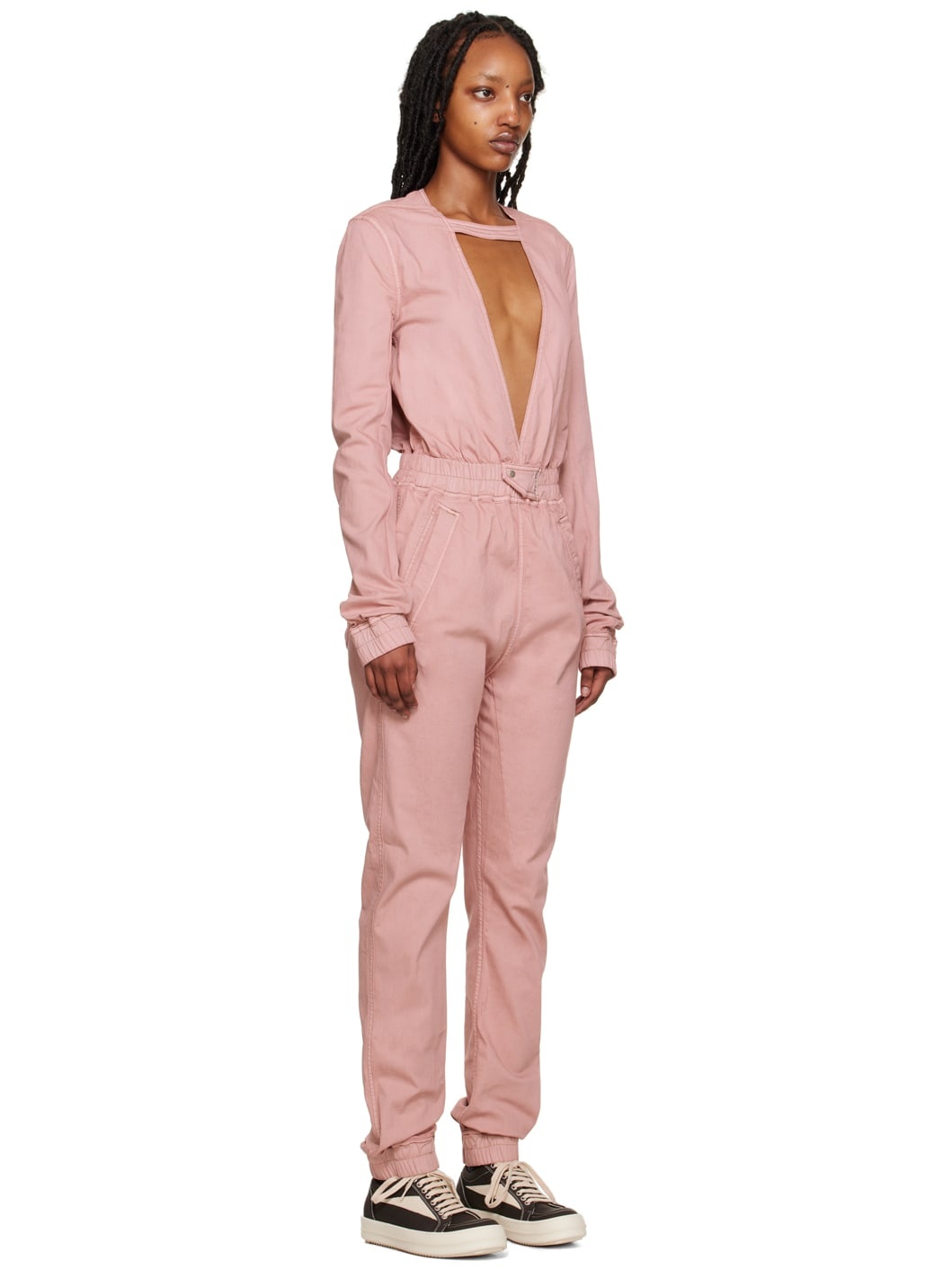 Pink Eclipse Denim Jumpsuit - 2
