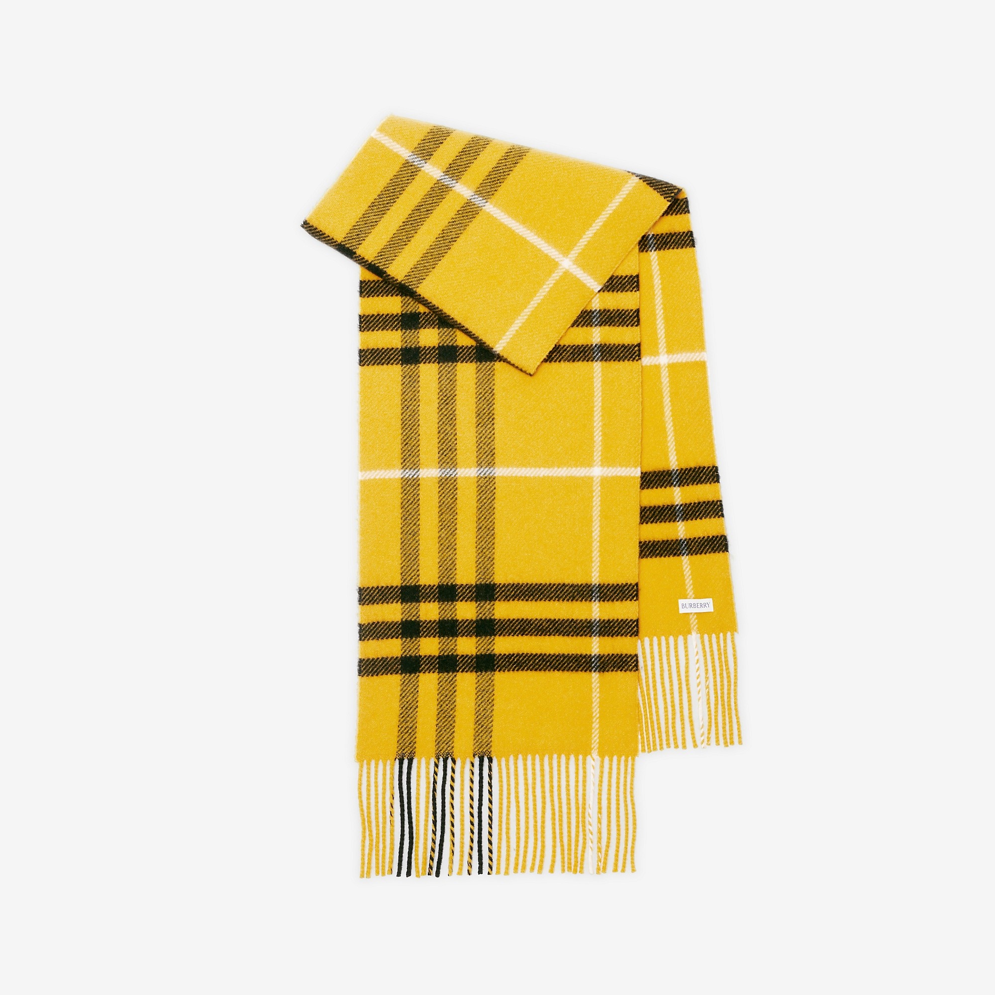 Check Wool Cashmere Scarf - 1