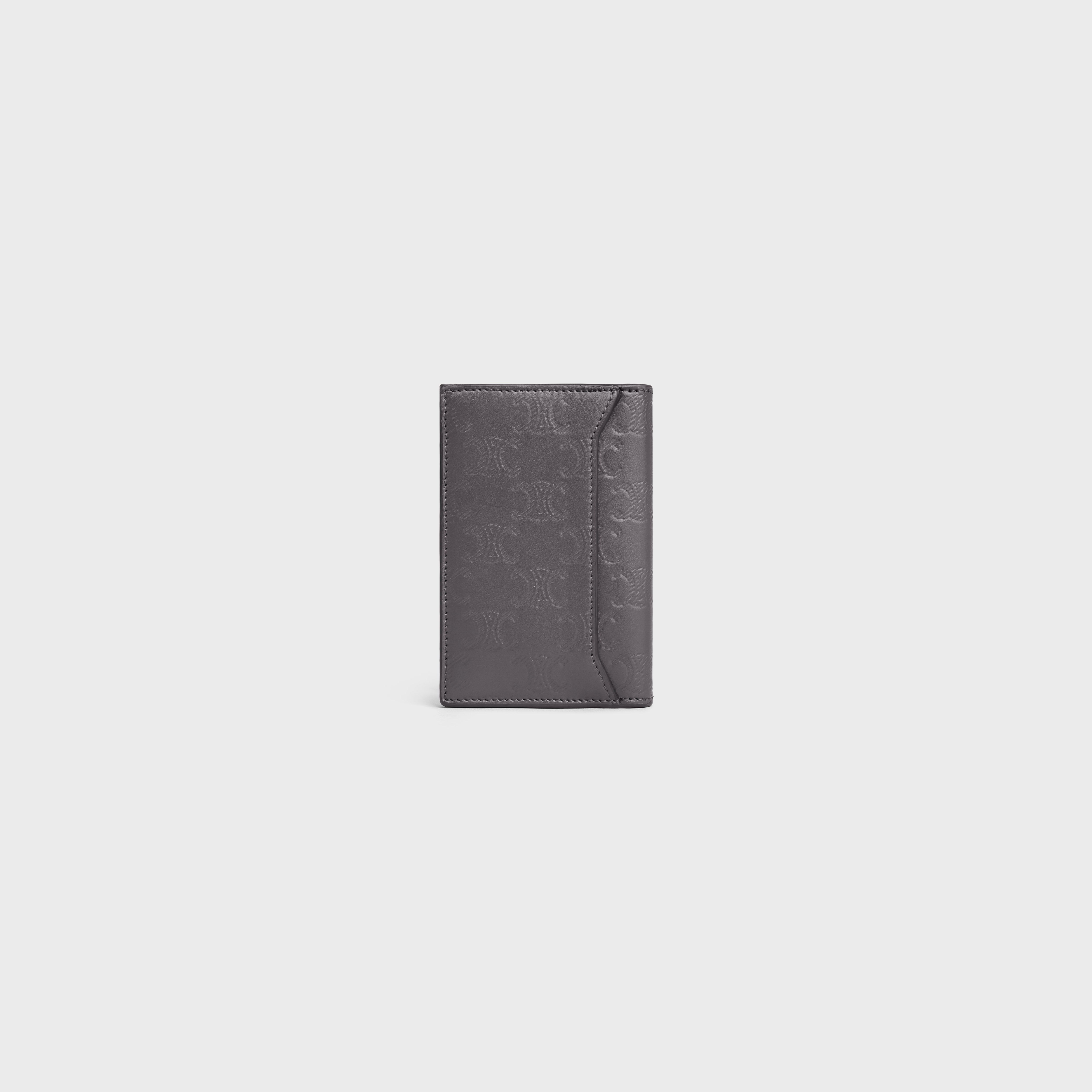 VERTICAL CARD HOLDER in Calfskin with triomphe embossed - 3