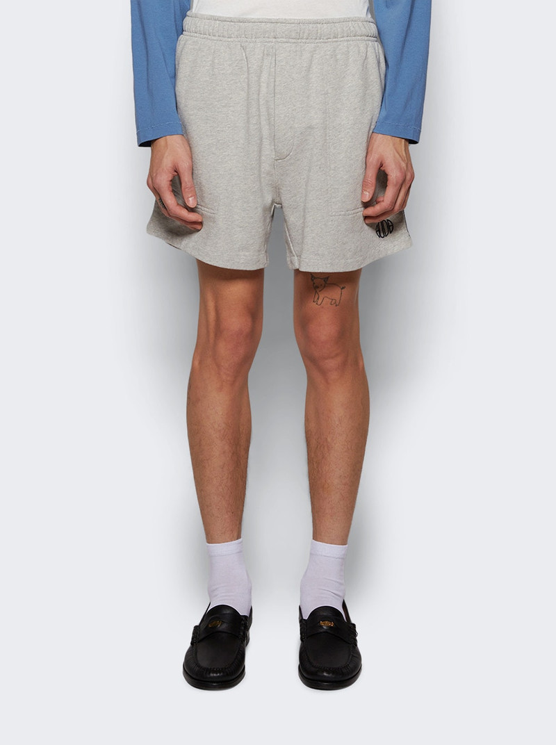 BODE Crew Side Stripe Sweat Shorts Heather Grey outlook
