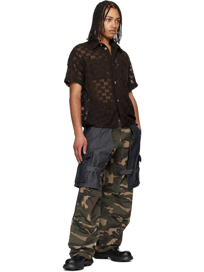 Andersson Bell SSENSE Exclusive Navy & Khaki Raptor Layered Cargo Pants outlook