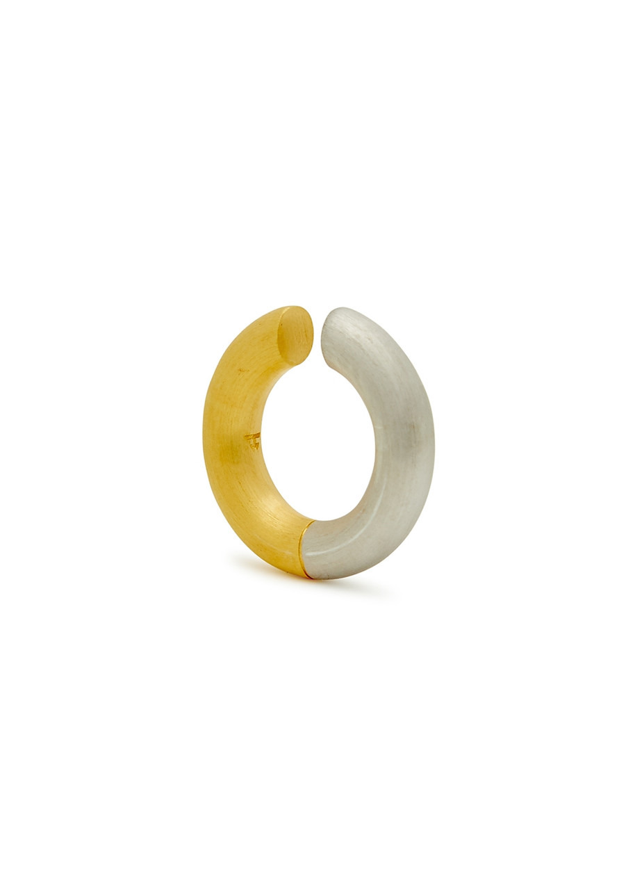 9kt gold-plated and sterling silver ear cuff - 3