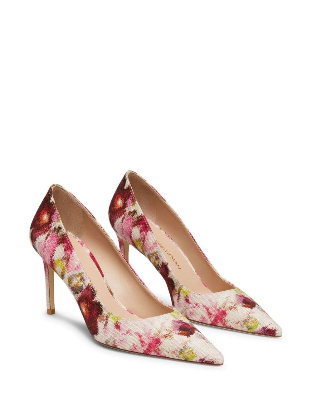 Stuart 85mm floral-print pumps - 2