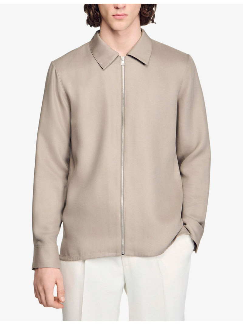 Relaxed-Fit Zip-Up Woven Shirt 3