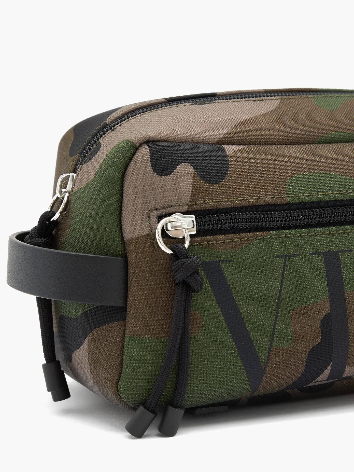 Logo-print camouflage-canvas washbag - 2