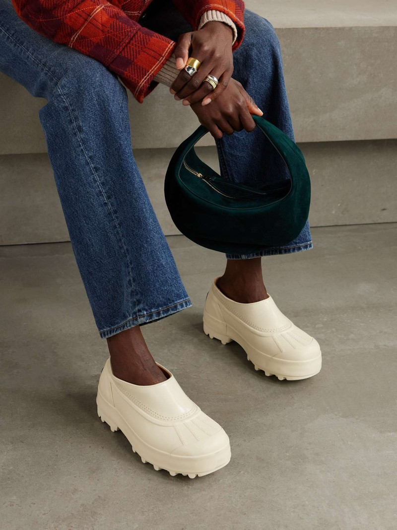 Proenza Schouler + SOREL Caribou rubber and leather platform mules Ecru outlook