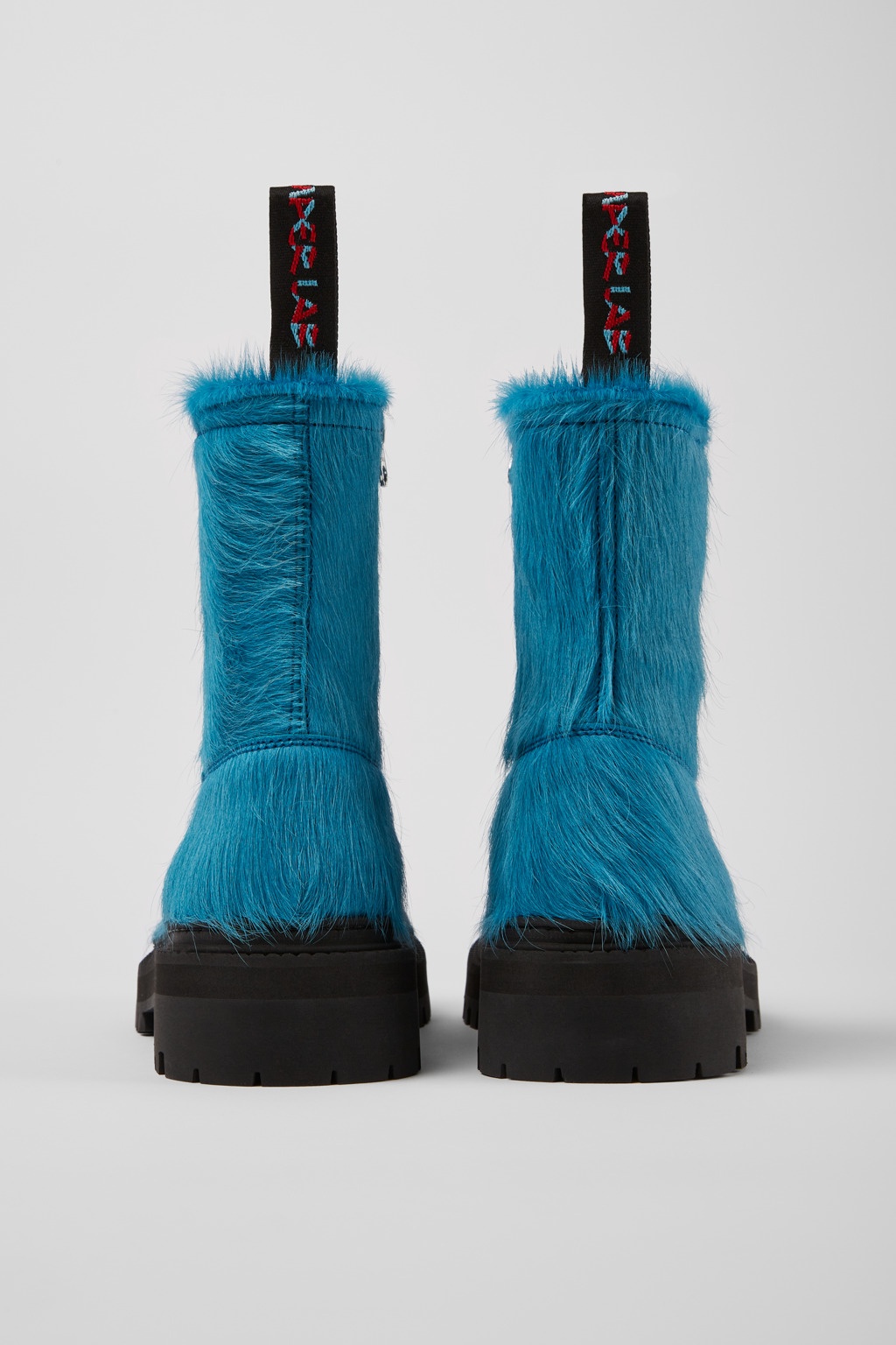 Blue long calf hair boots - 3
