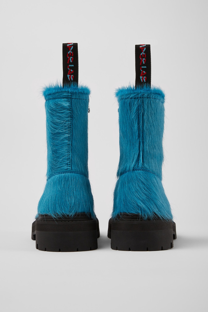 CAMPERLAB Blue long calf hair boots outlook
